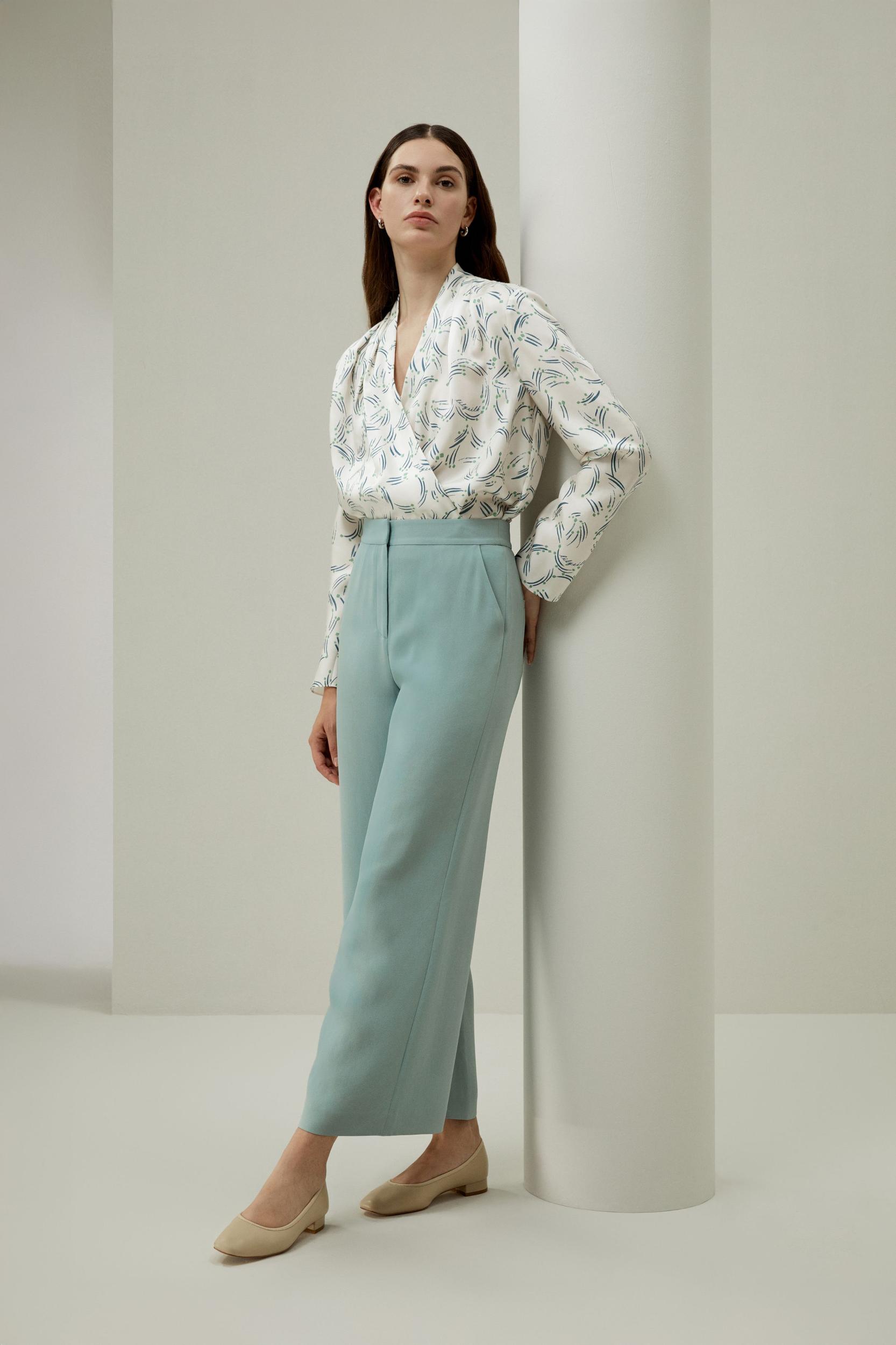 LILYSILK Silk Trousers - Womens - Royal Blue 100% Organic Silk - High-Quality Wide Leg Pants 16 Product Image