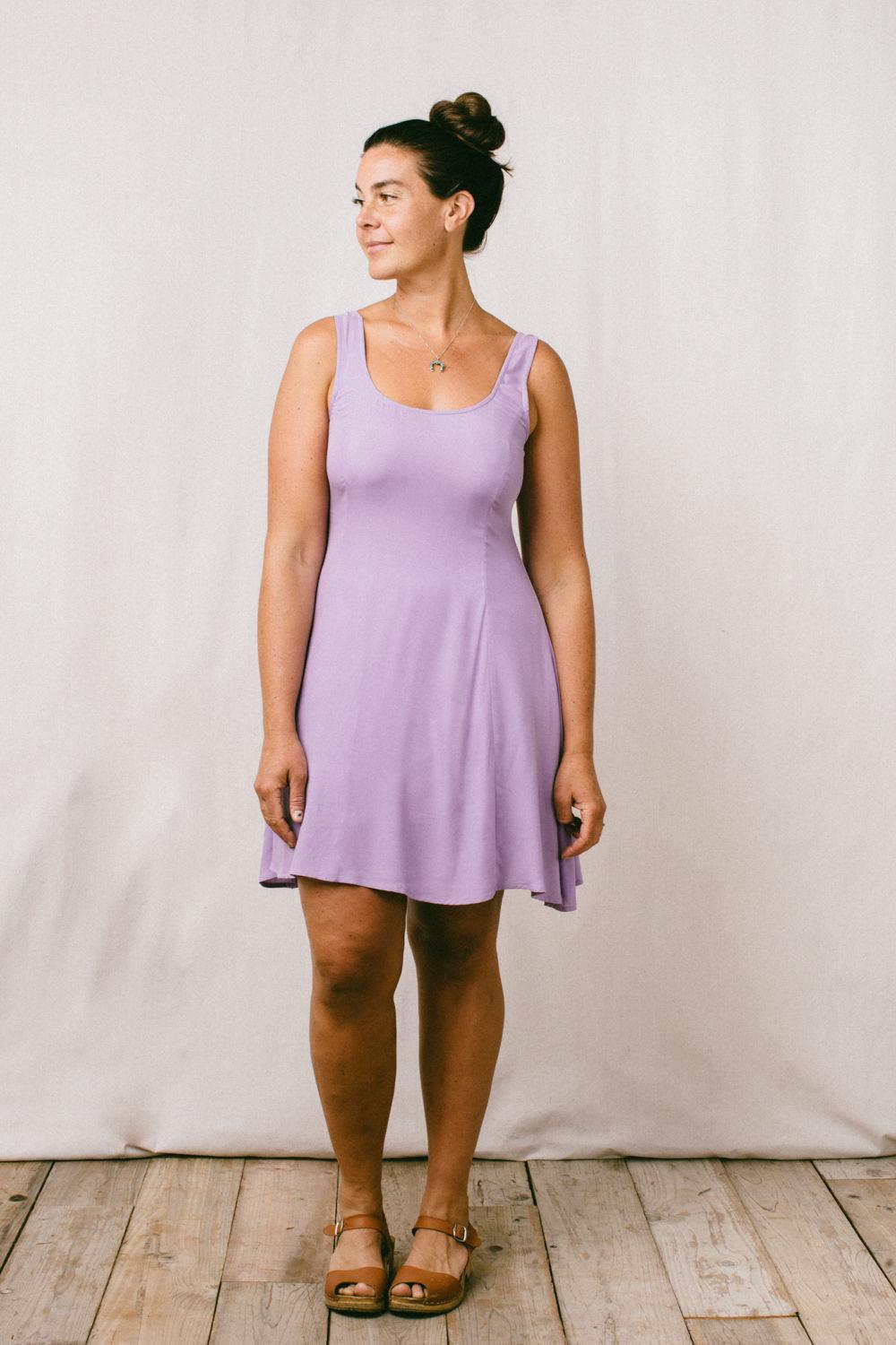 Delana Dress in Lilac Challis Product Image