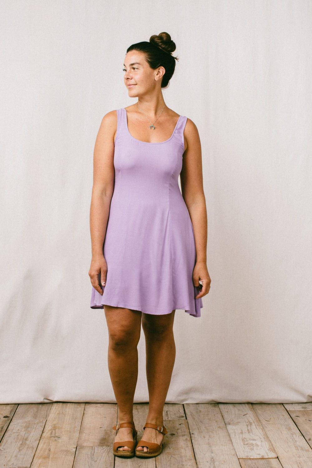 Delana Dress in Lilac Challis Product Image