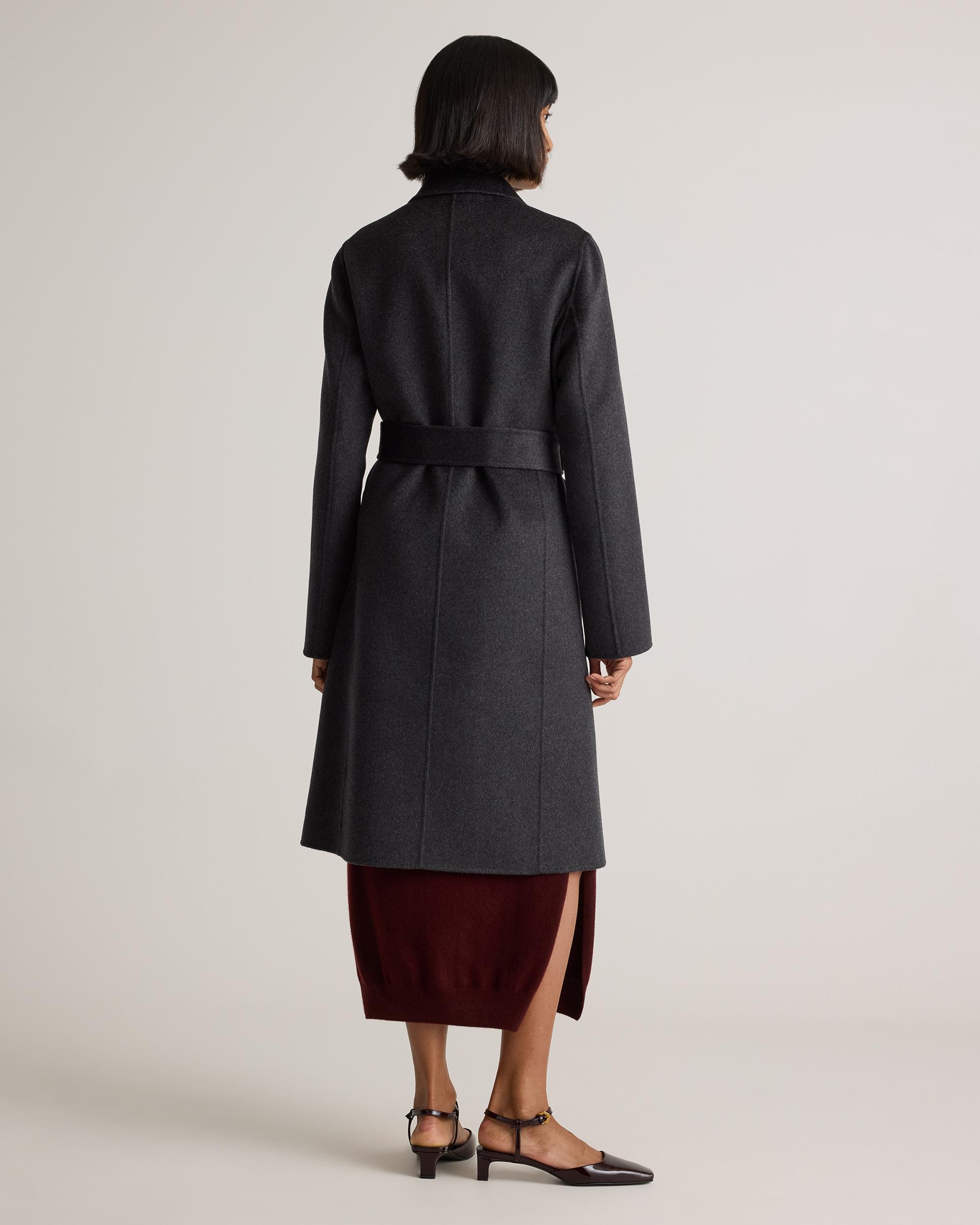 Quince | Women's 100% Mongolian Cashmere Double-Faced Wrap Coat Size XL Product Image