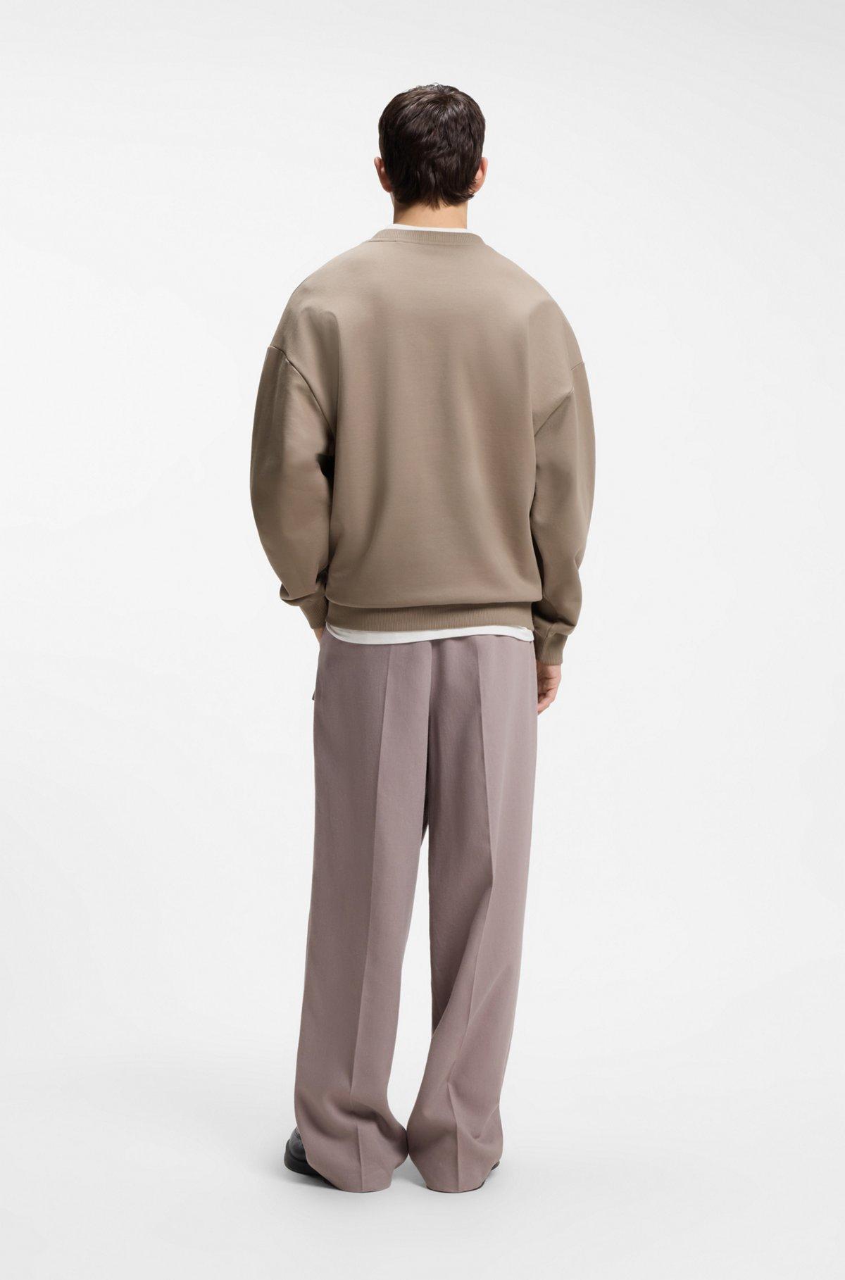 Oversize-fit sweatshirt in cotton terry with tonal logo Product Image