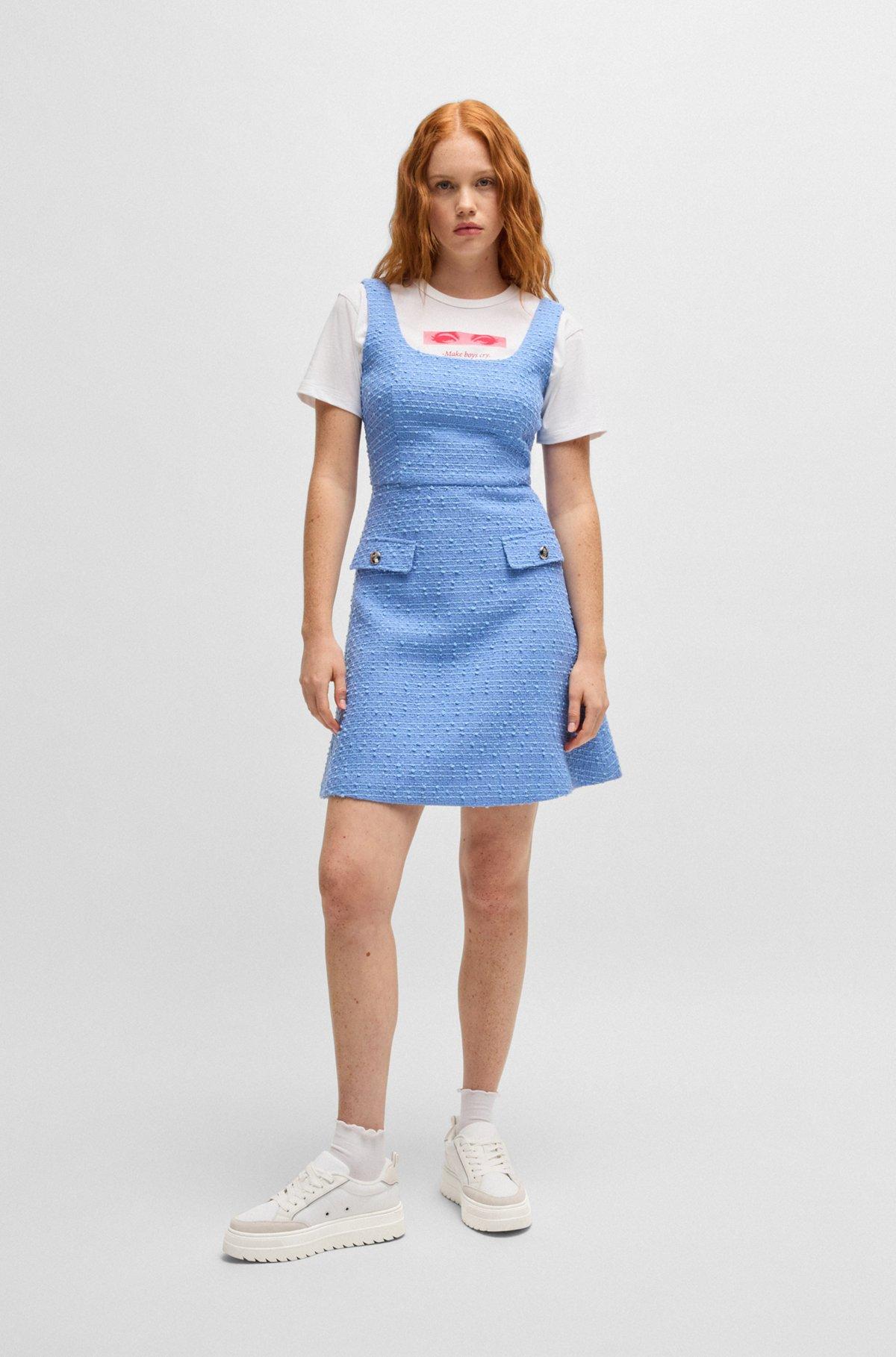 HUGO - Platform trainers with suede trims - White Product Image