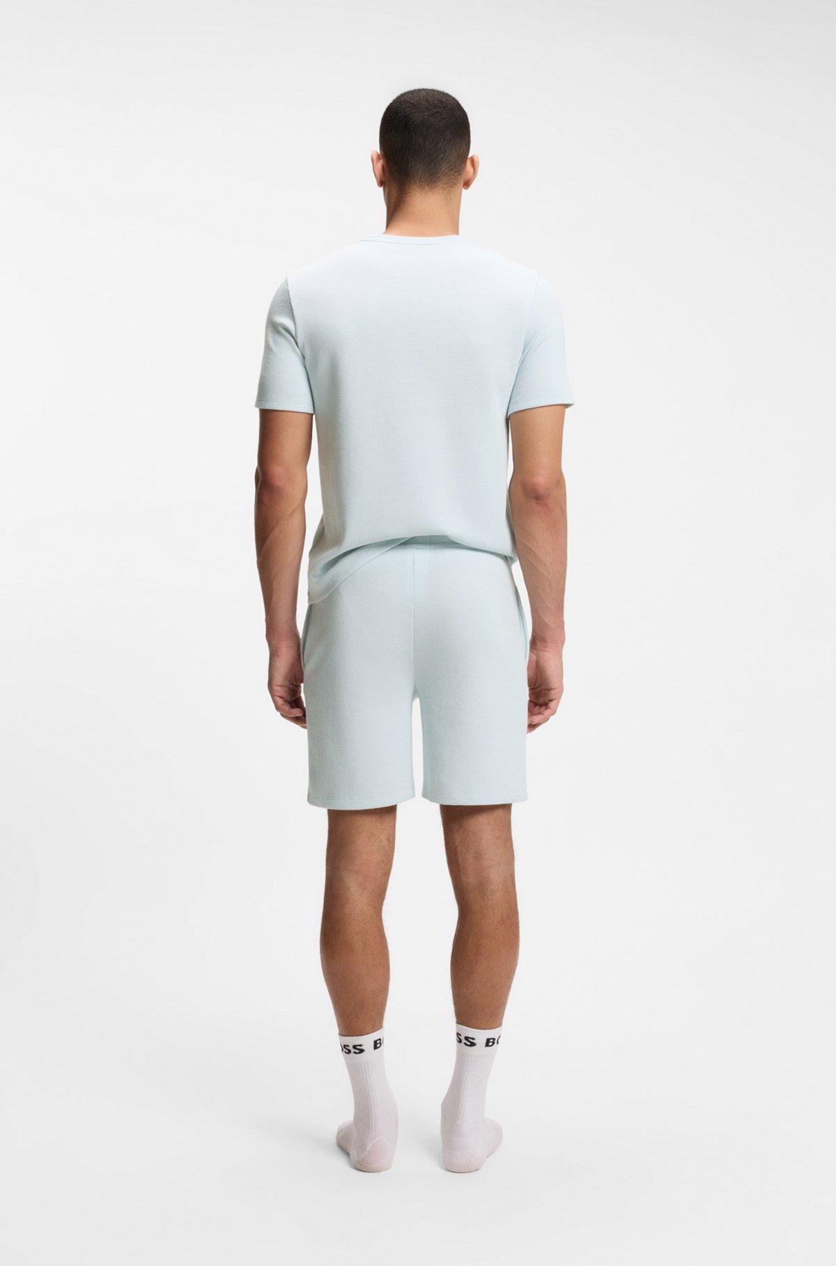 Cotton-blend pajama shorts with embroidered logo Product Image