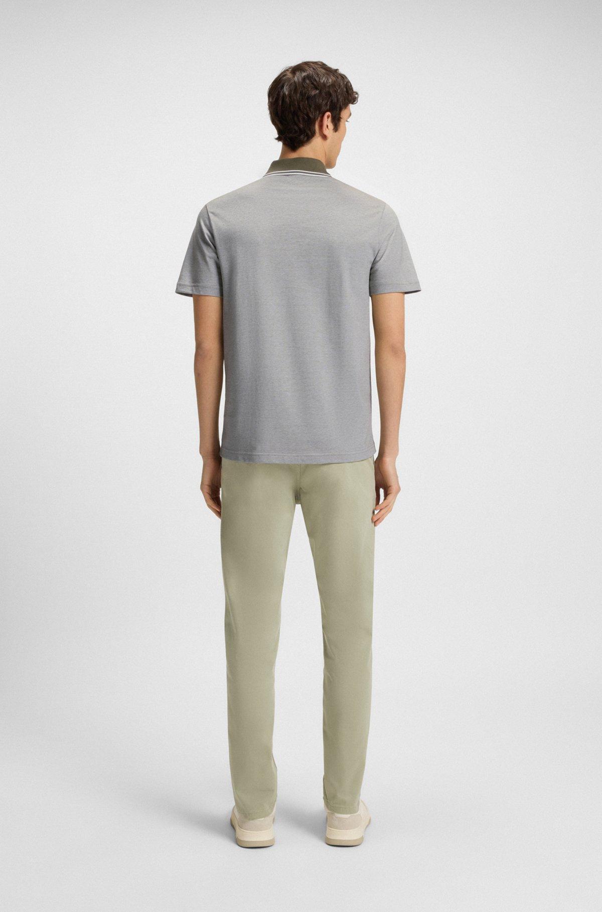 BOSS - Relaxed-fit polo shirt in Oxford-piqué cotton - Light Green Product Image