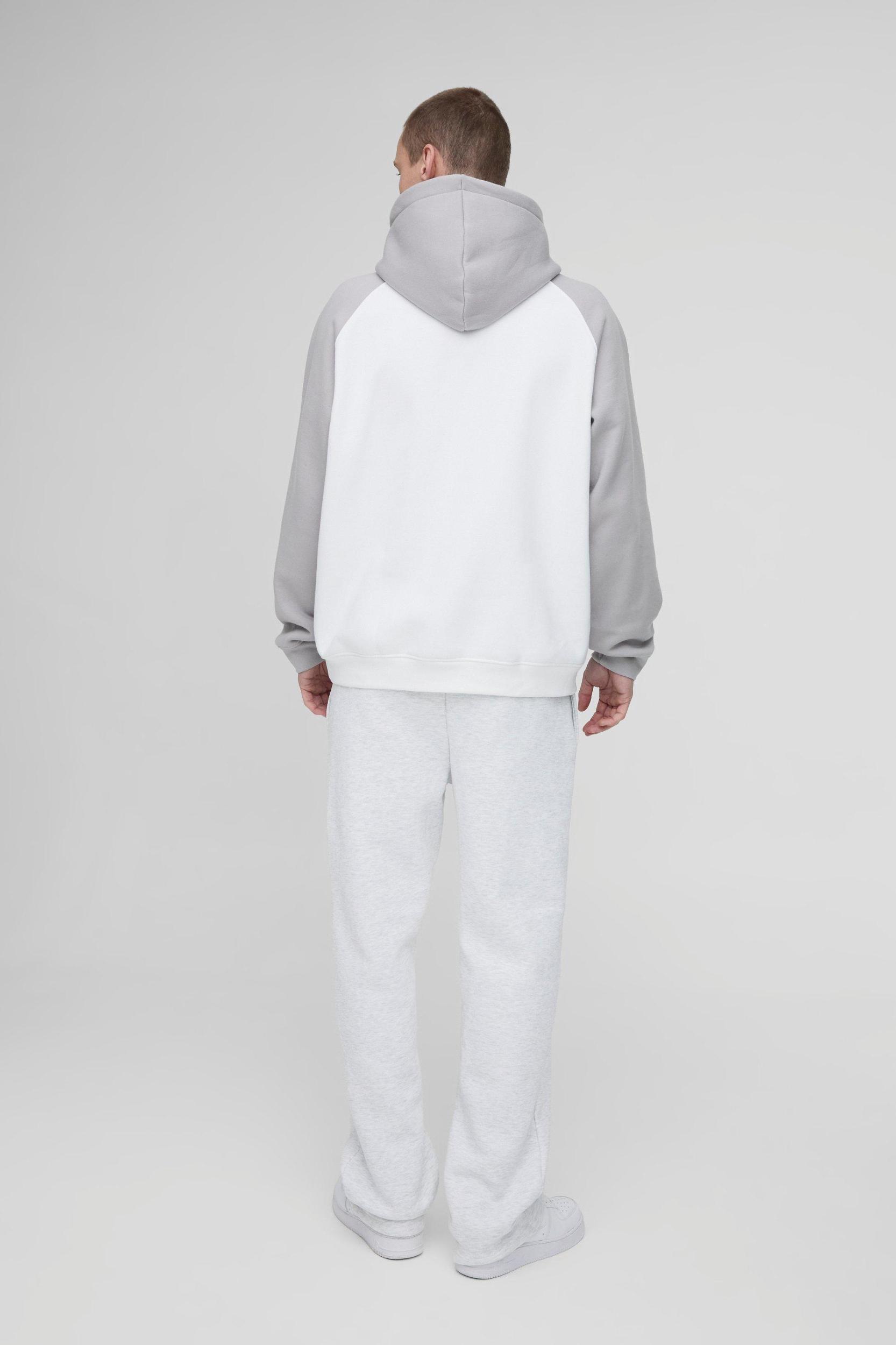 Oversized Raglan MAN Signature Hoodie | boohooMAN USA Product Image