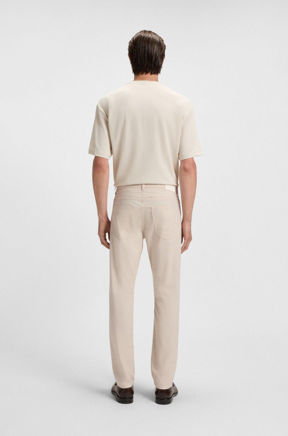 Delaware slim-fit trousers in patterned stretch cotton Product Image