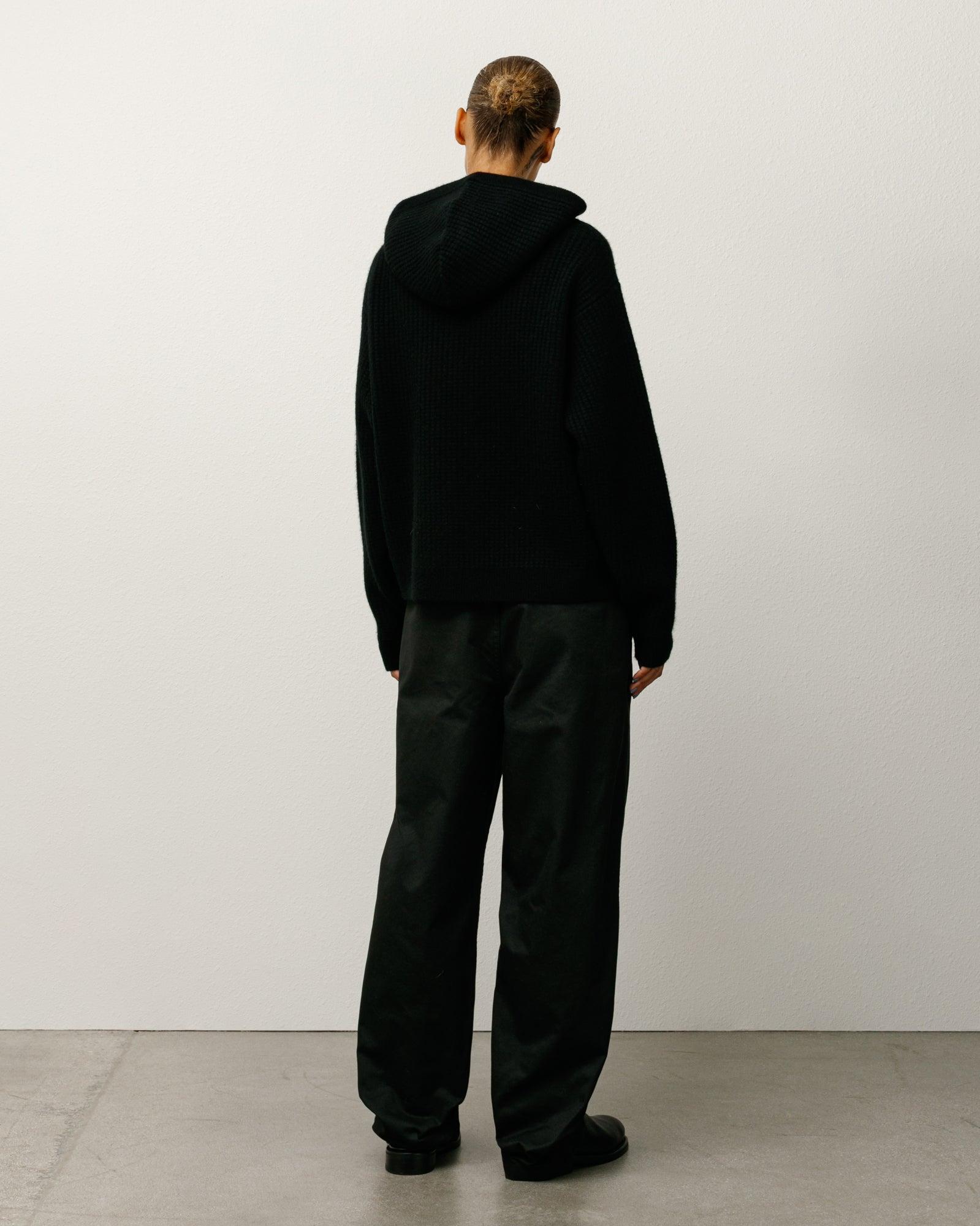 WAFFLE CASHMERE ZIP HOOD SWEATER Male Product Image