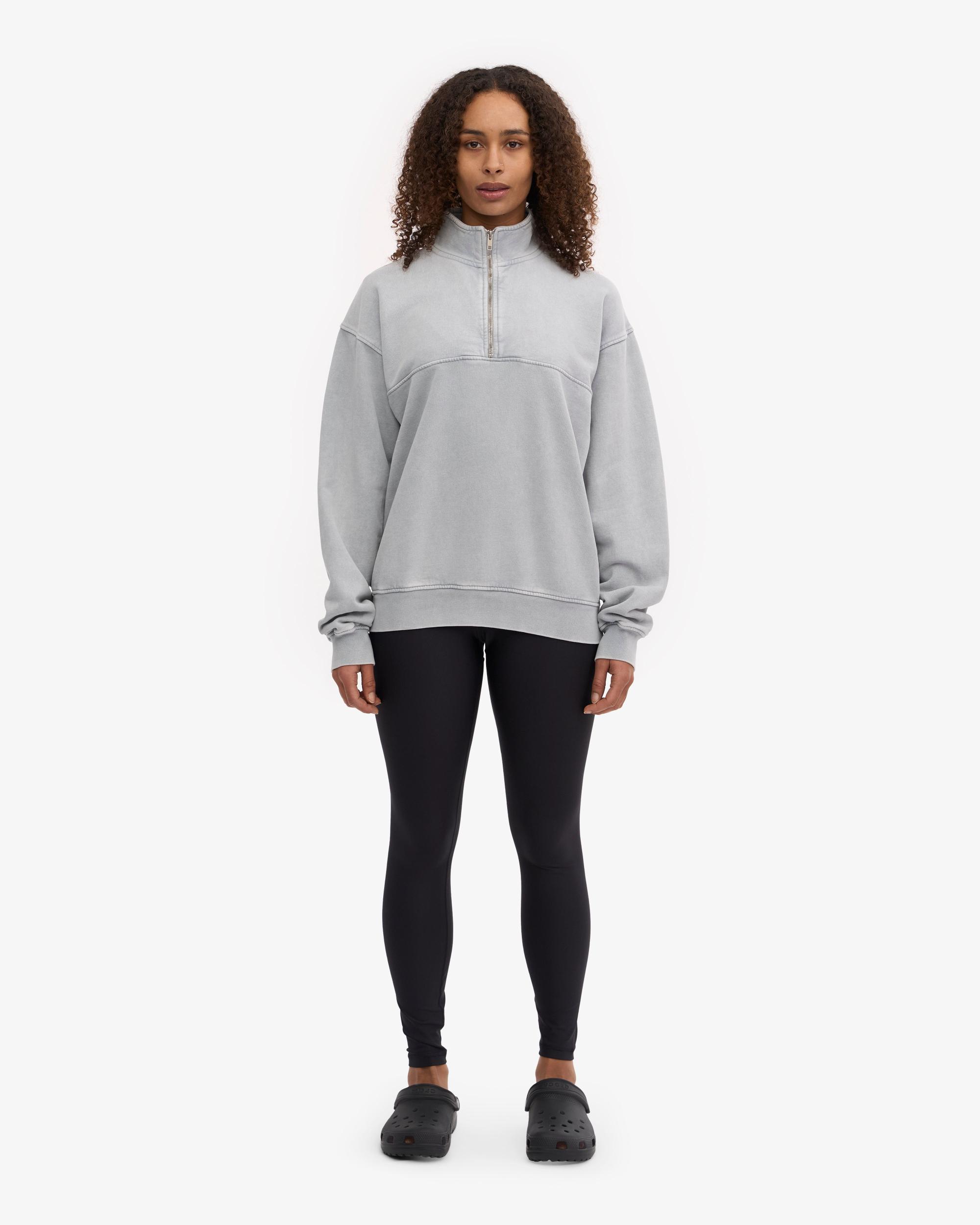 Organic Quarter Zip - Faded Grey Product Image
