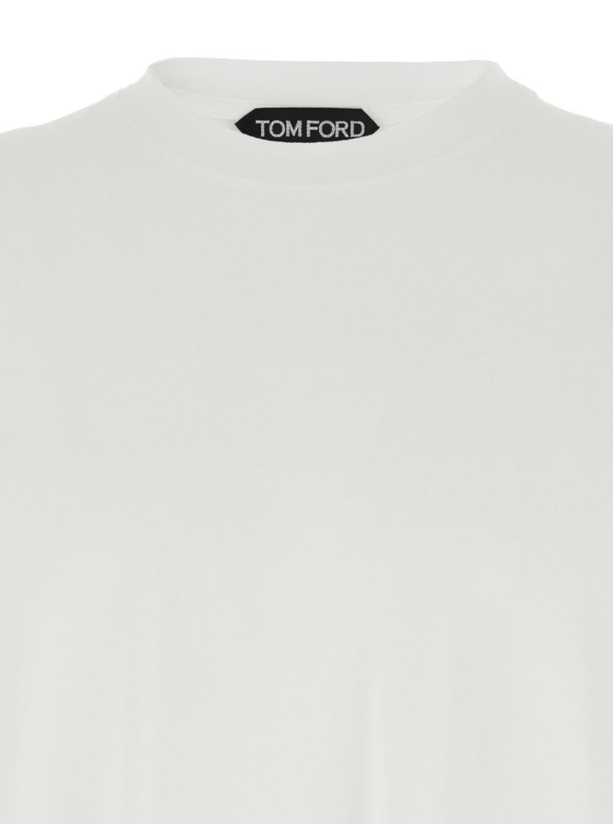 TOM FORD Stretch Cotton & Modal Jersey T-shirt In White Product Image