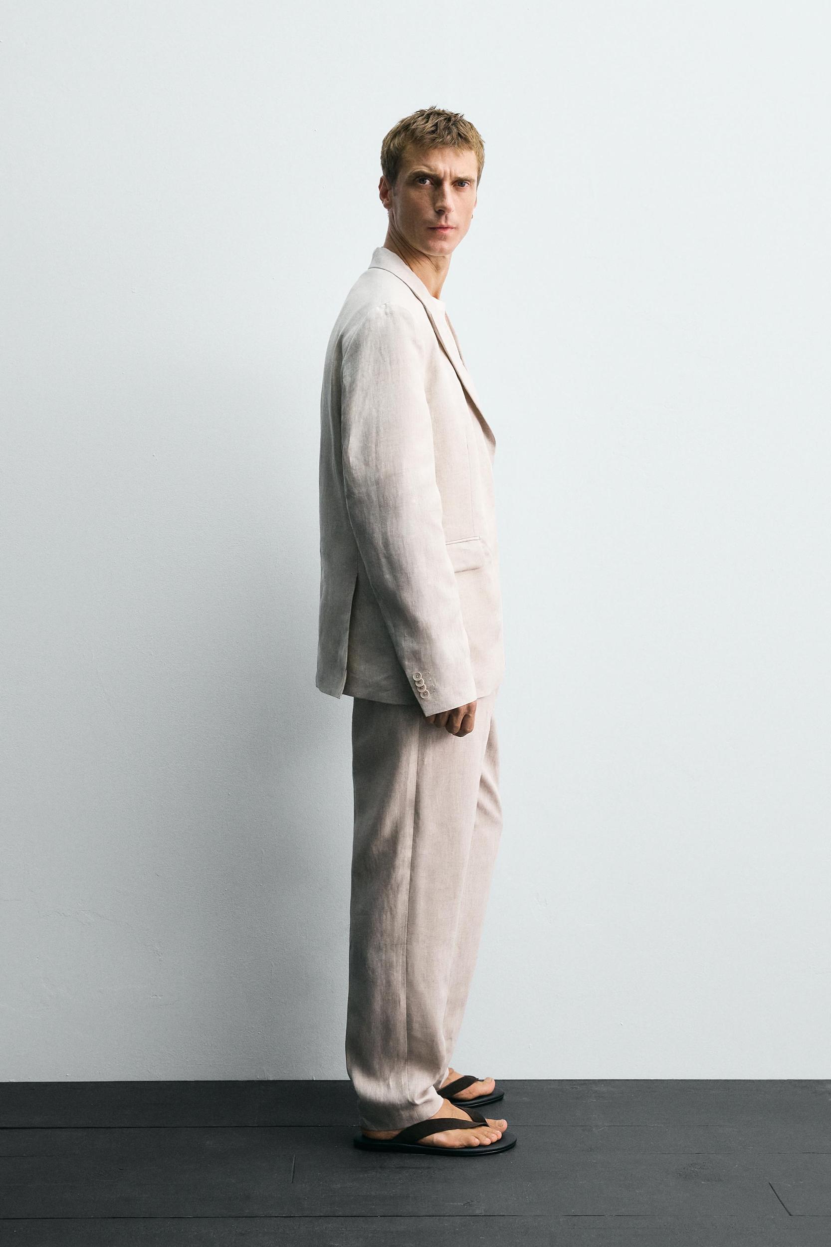 SUIT PANTS IN 100% LINEN Product Image
