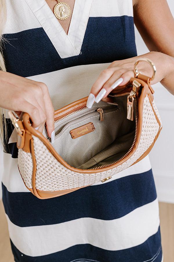 Stop The Show Woven Purse in Brown Product Image