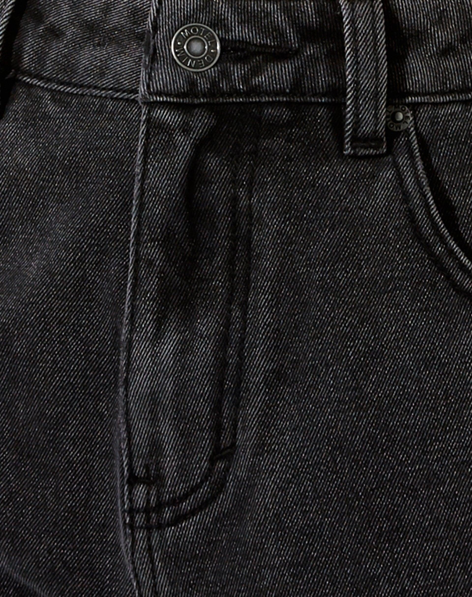 Dad Denim Shorts in Black Wash Product Image