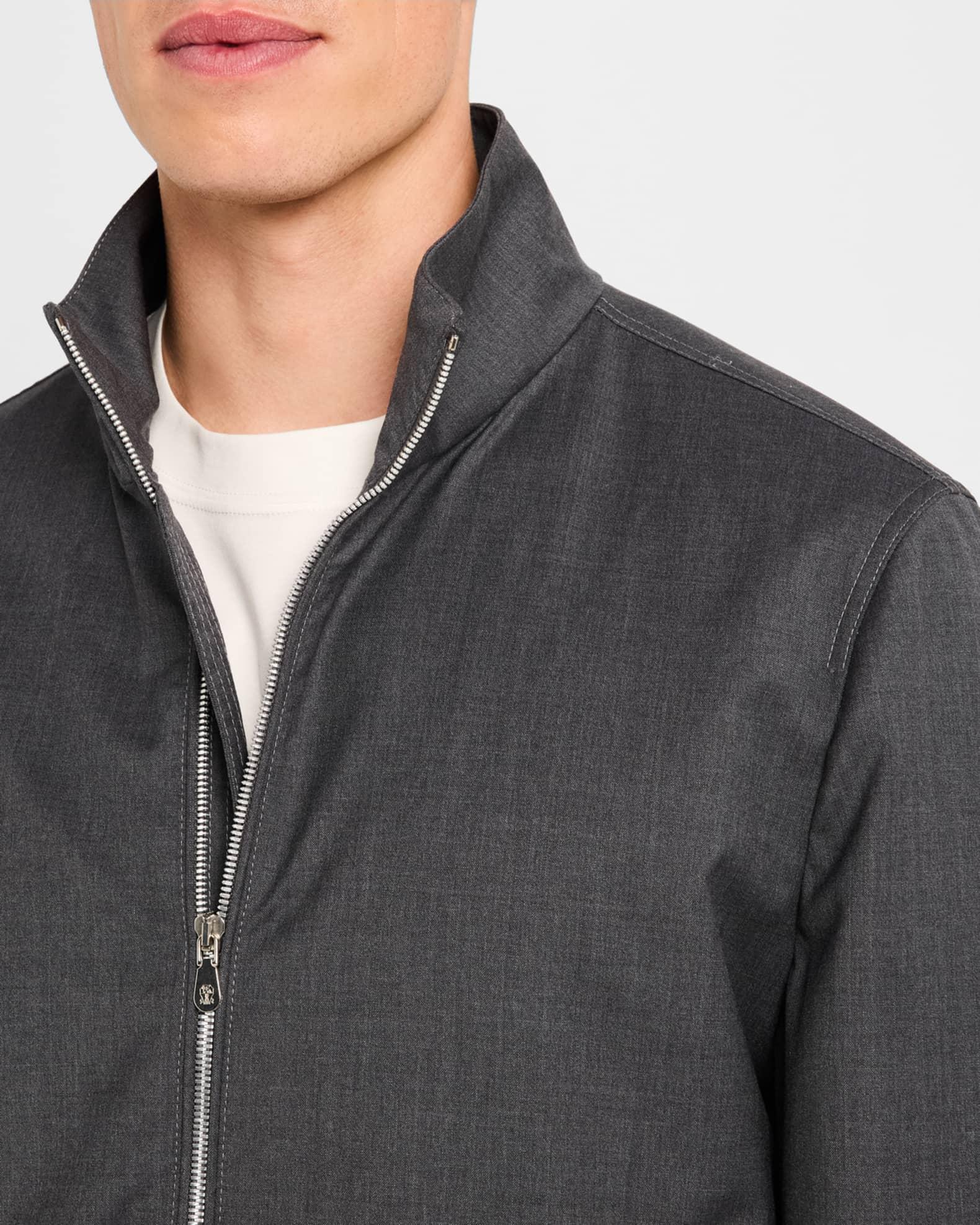 Men's Wool Full-Zip Blouson Jacket Product Image