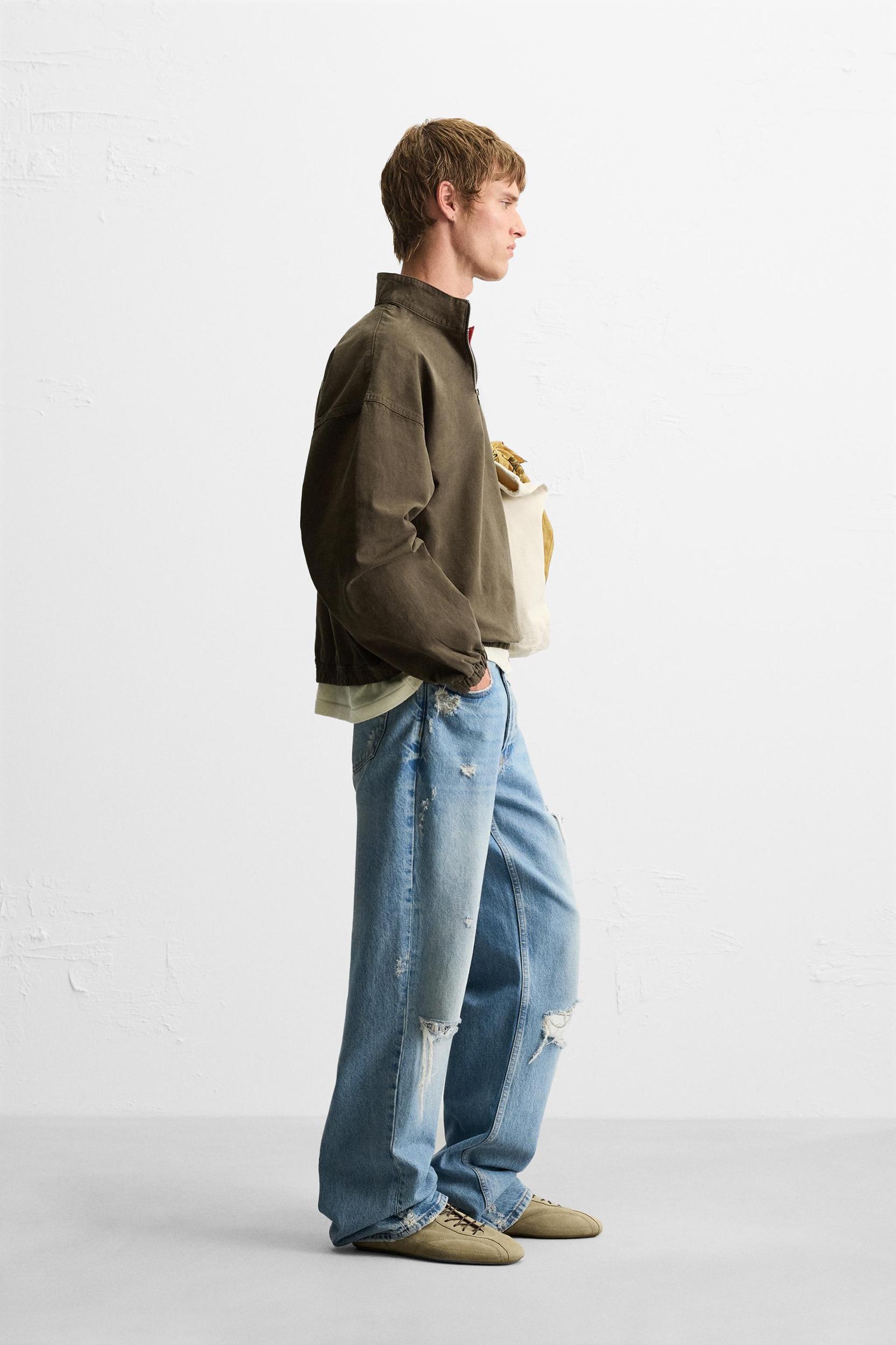 DENIM QUARTER-ZIP JACKET Product Image