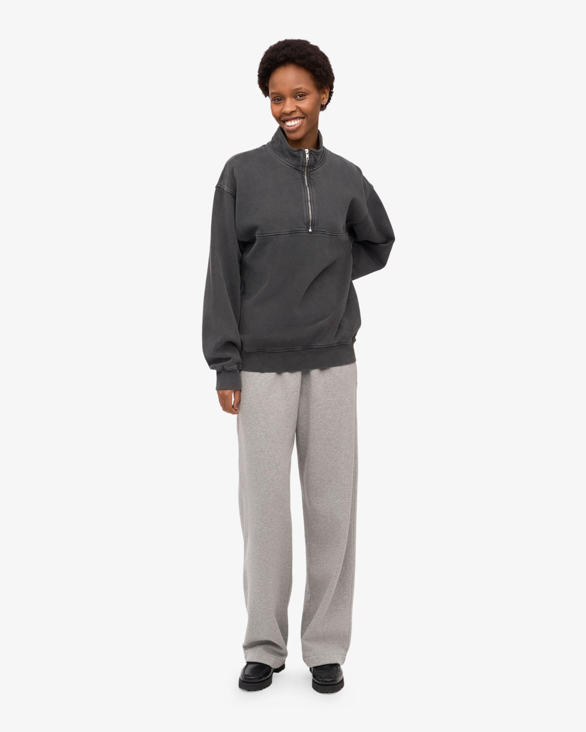 Organic Quarter Zip - Faded Black Product Image