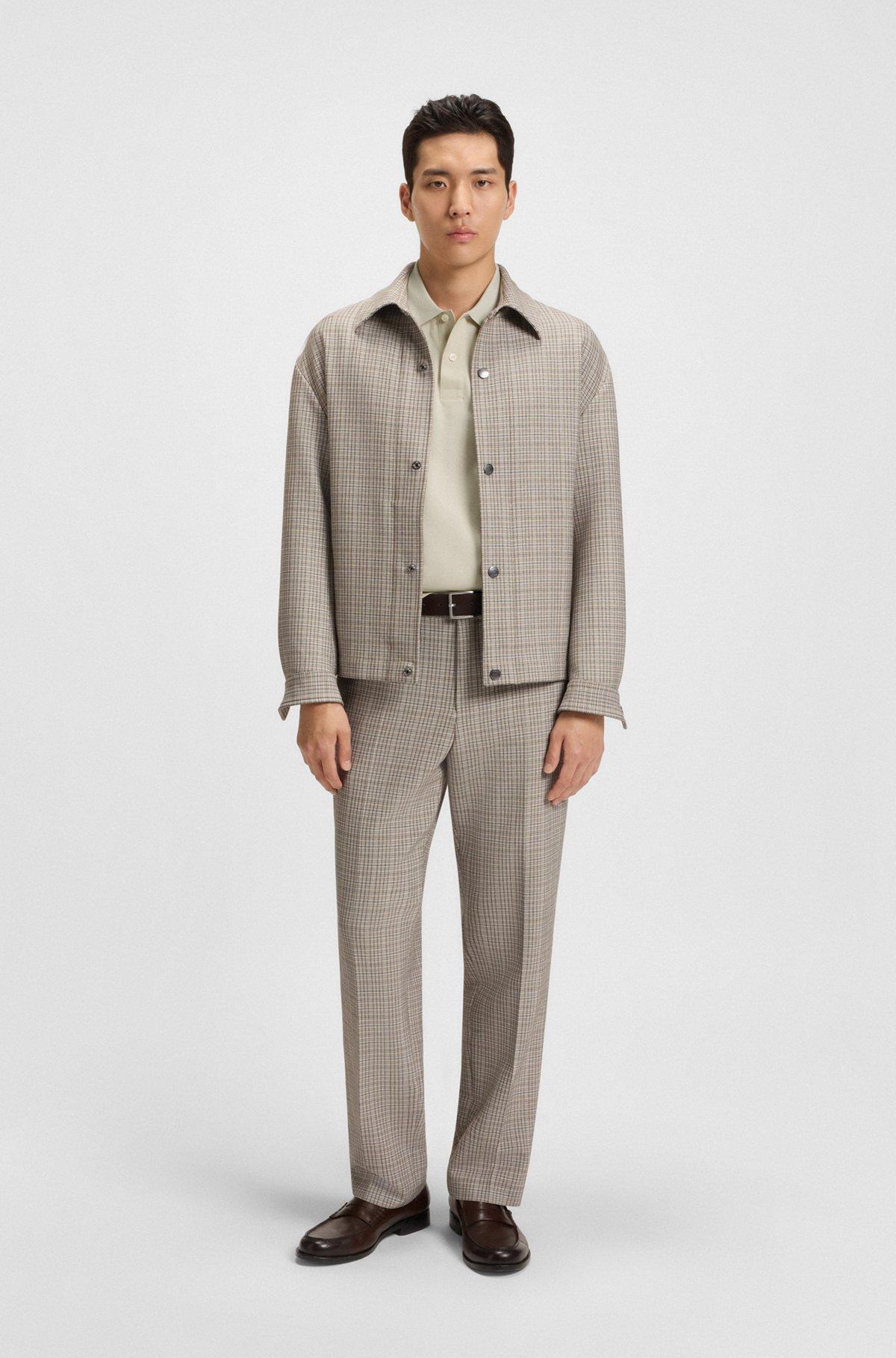 BOSS - Cotton-piqué polo shirt with Double B monogram - White Product Image