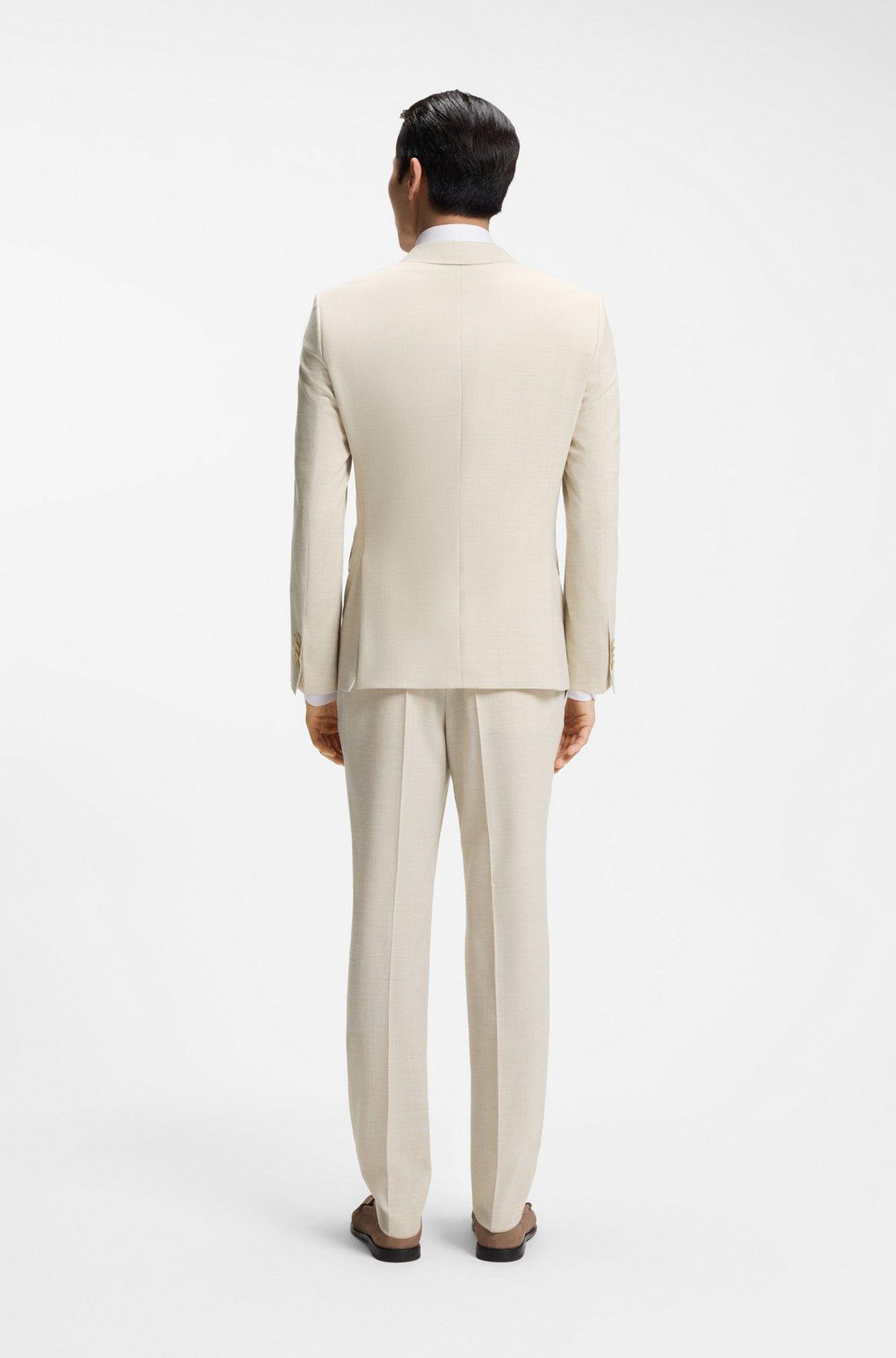 Two-piece slim-fit suit in micro-patterned cloth Product Image