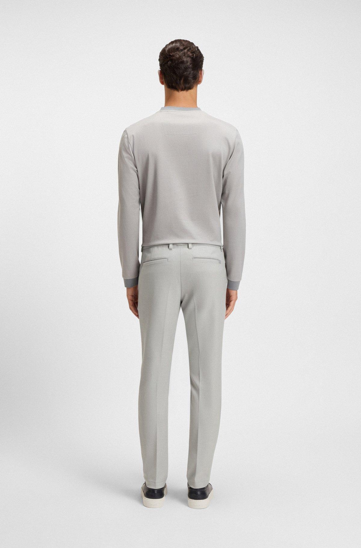 Slim-fit trousers in stain-repellent stretch dobby Product Image