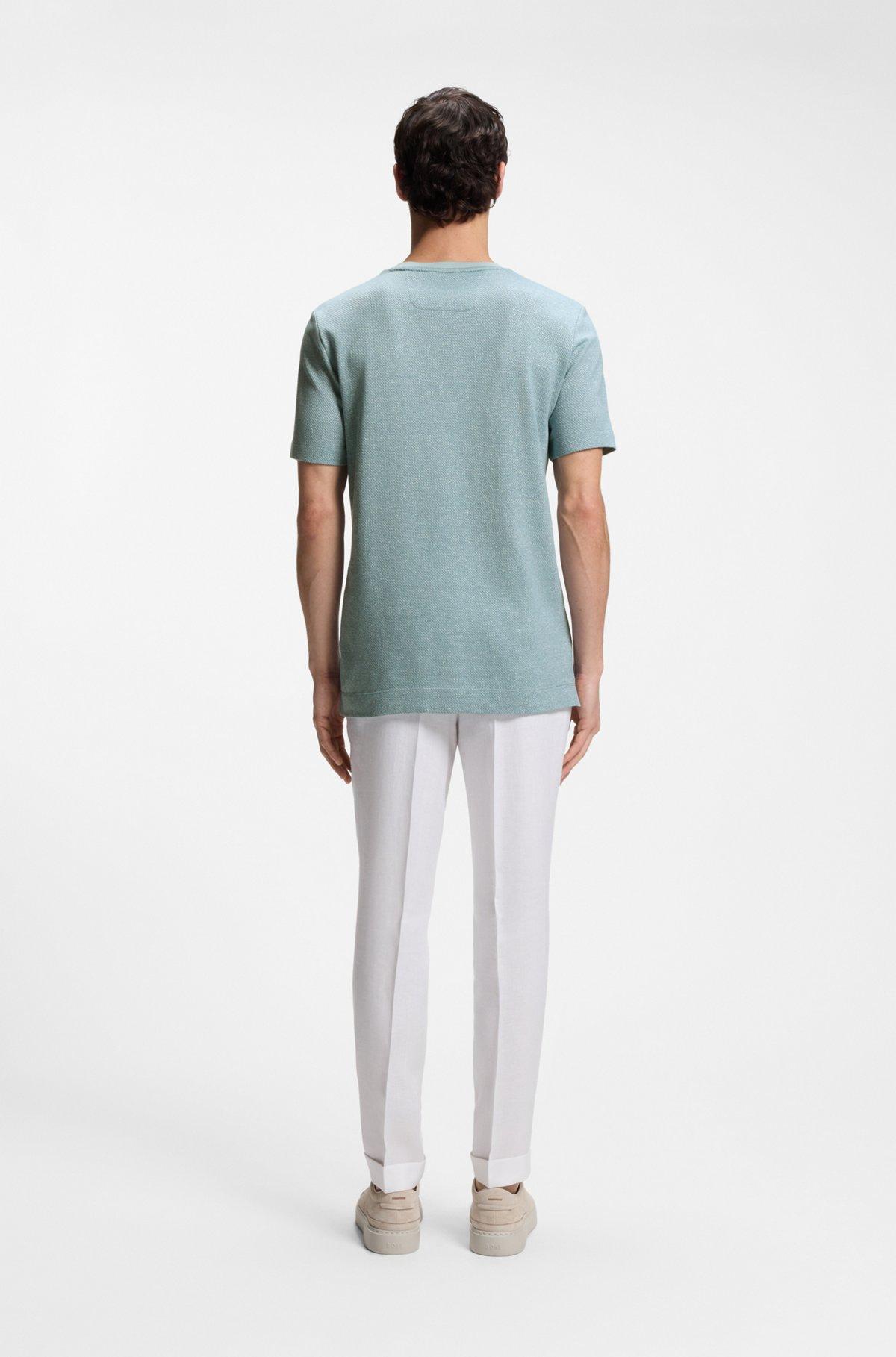 Mouline T-shirt in cotton, linen and silk Product Image