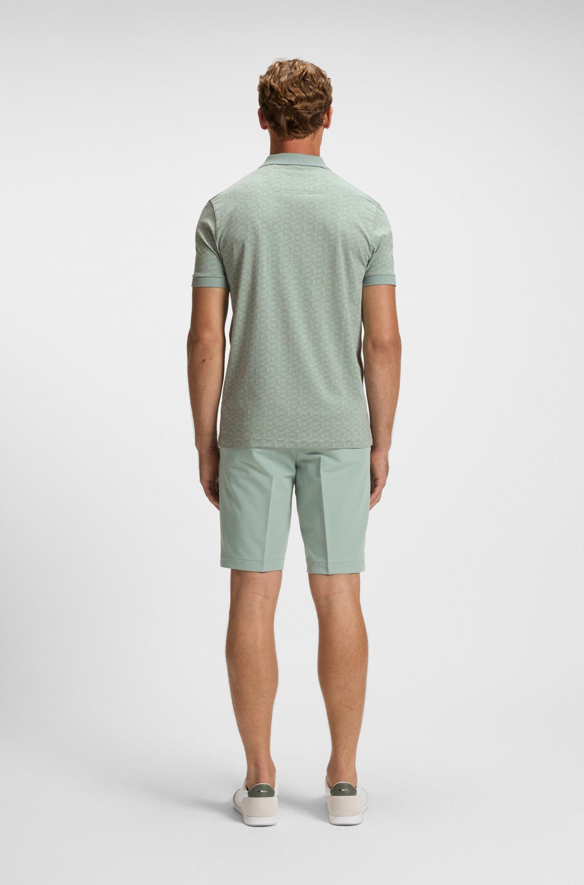 Paddy polo shirt in stretch cotton with printed pattern Product Image
