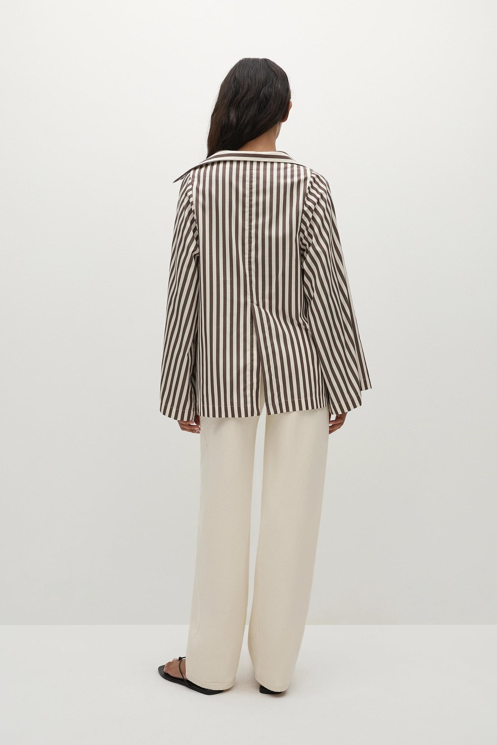 Vera Maxi Dress Norway Stripe Espresso - Final Sale Product Image