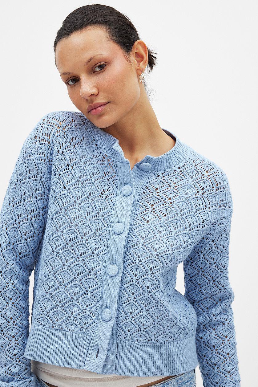 Knitted Pointelle Cardigan Product Image
