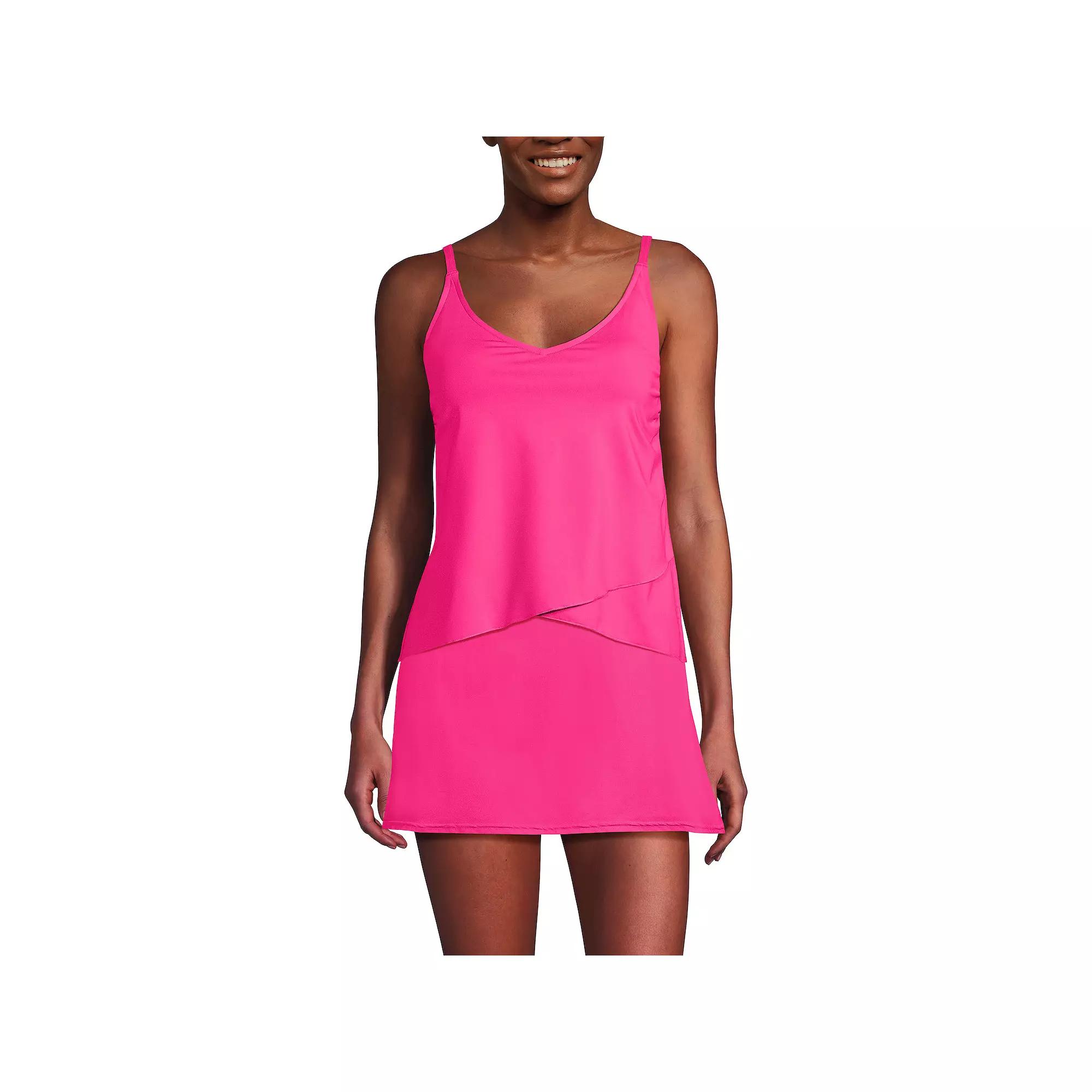 Women's Lands' End Chlorine Resistant Tulip Hem Tankini Swimsuit Top,  Product Image