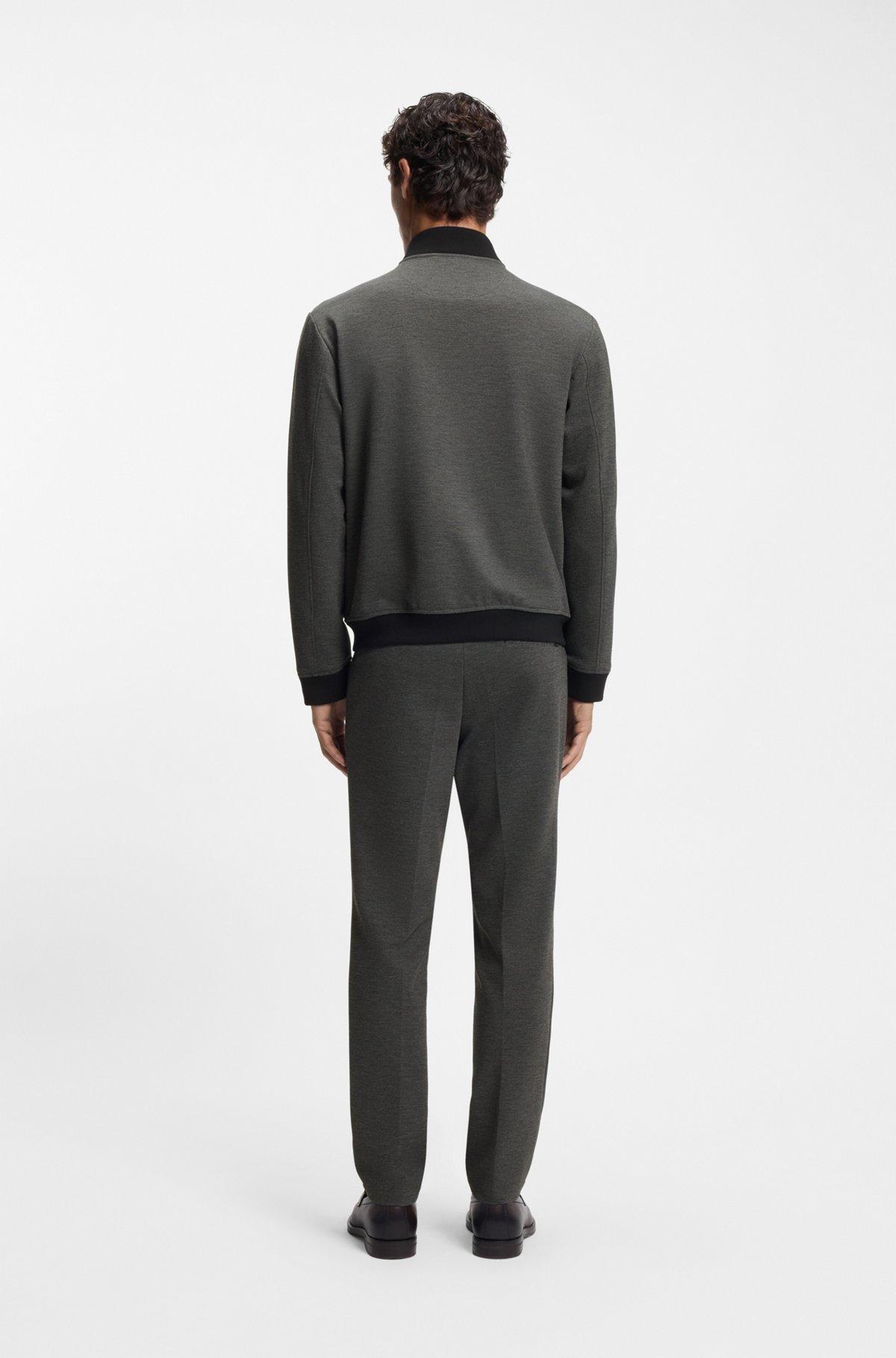 Slim-fit jacket in wrinkle-resistant fabric Product Image