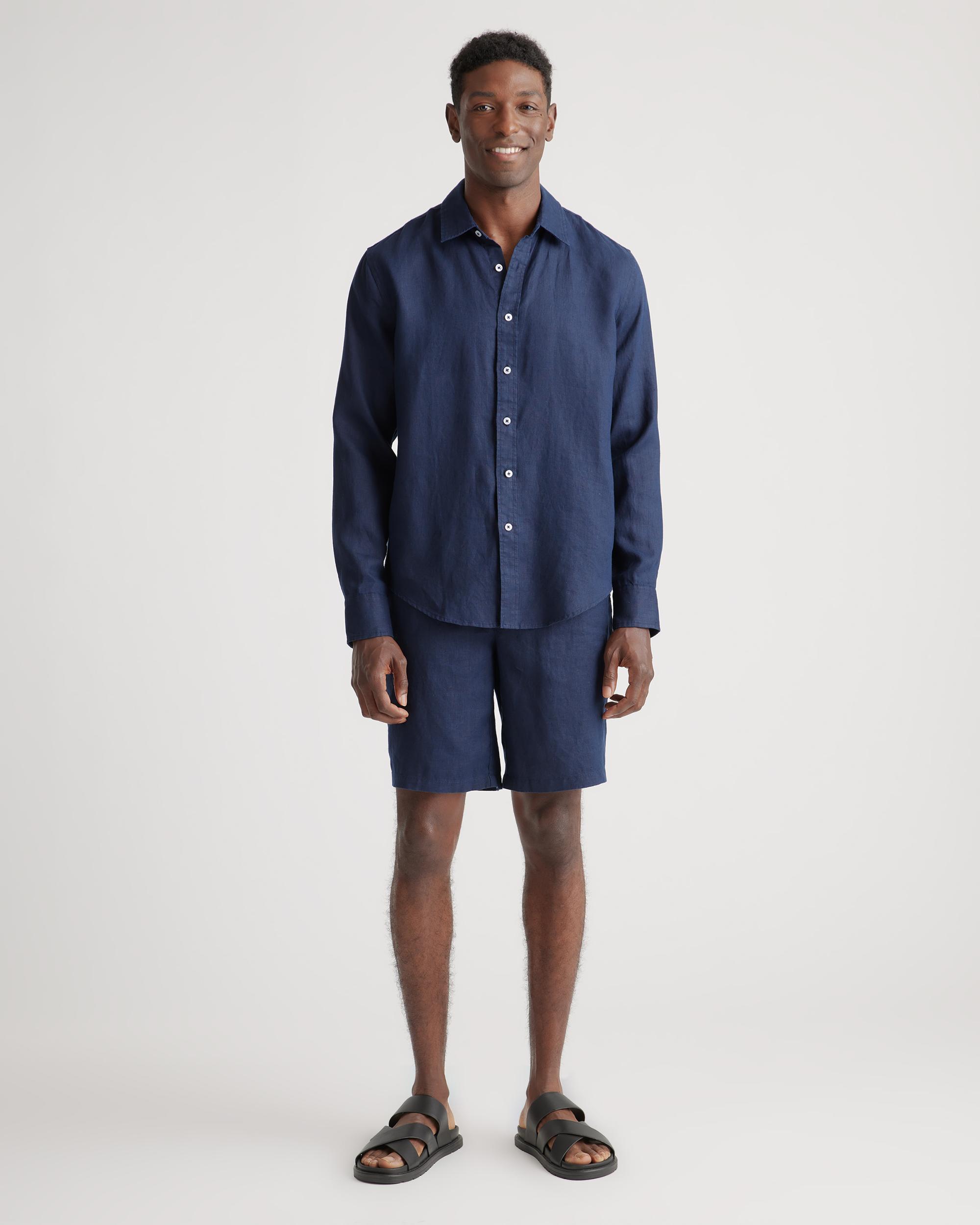 Quince | Men's 100% European Linen Relaxed Long Sleeve Shirt Product Image