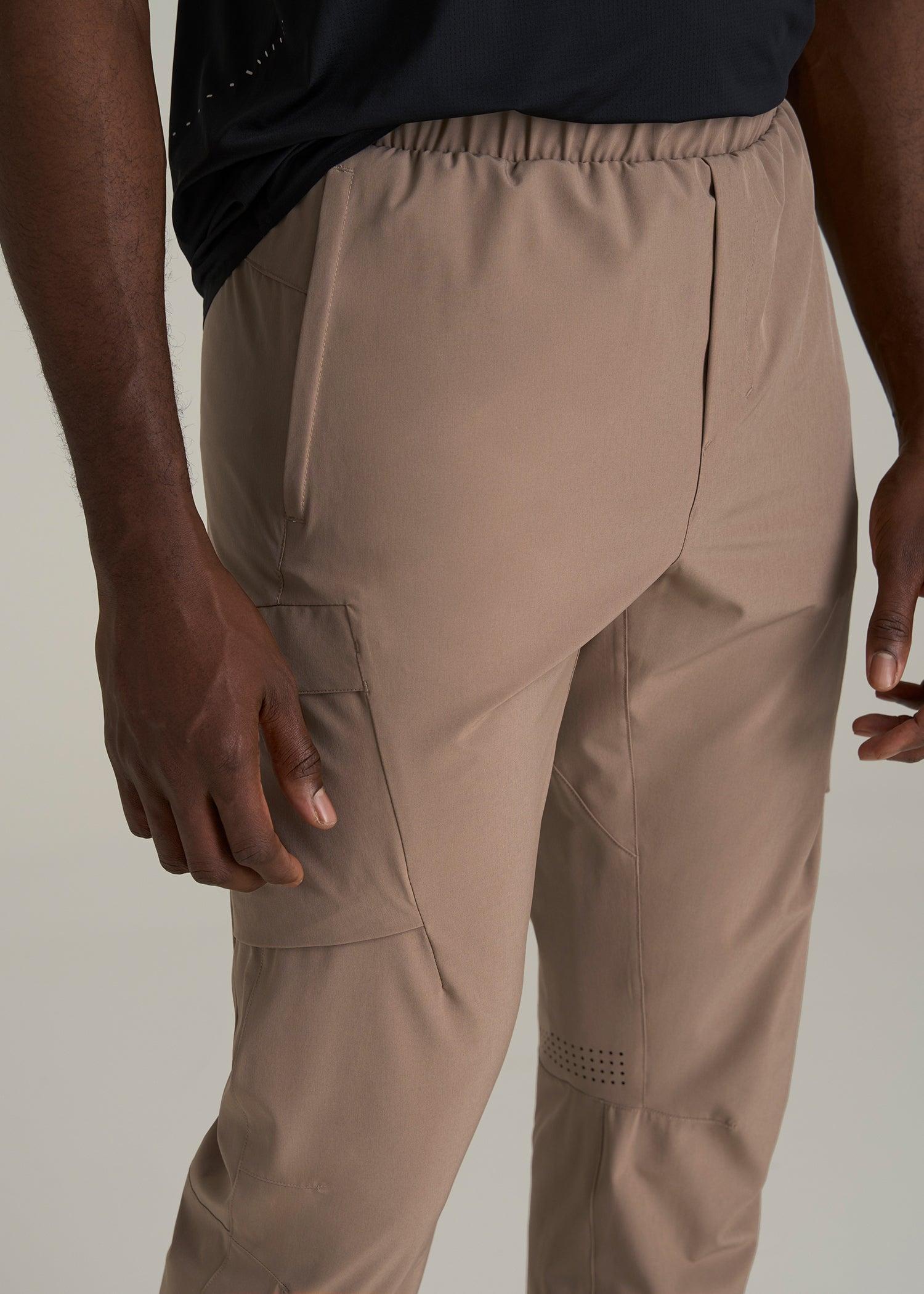 Featherweight Cargo Training Jogger for Tall Men in Dark Sand Male Product Image
