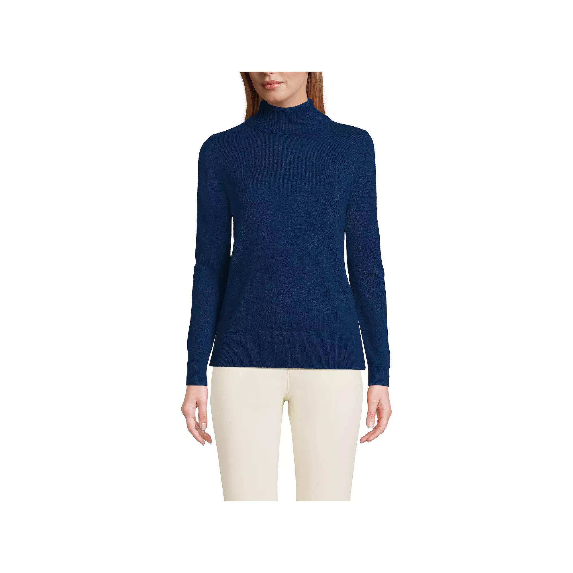 Women's Lands' End Turtleneck Cashmere Sweater,  Product Image
