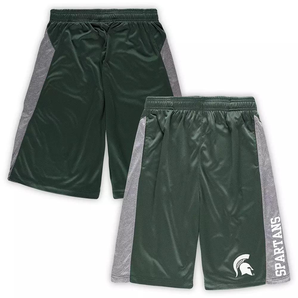 Men's Green Michigan State Spartans Big & Tall Textured Shorts,  Product Image