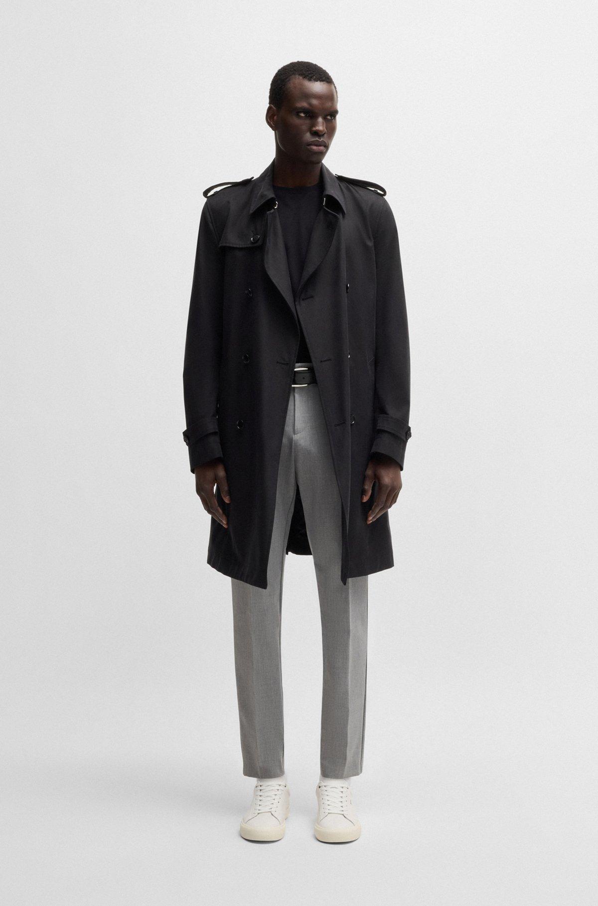 Faux-leather trainers with contrast backtab Product Image