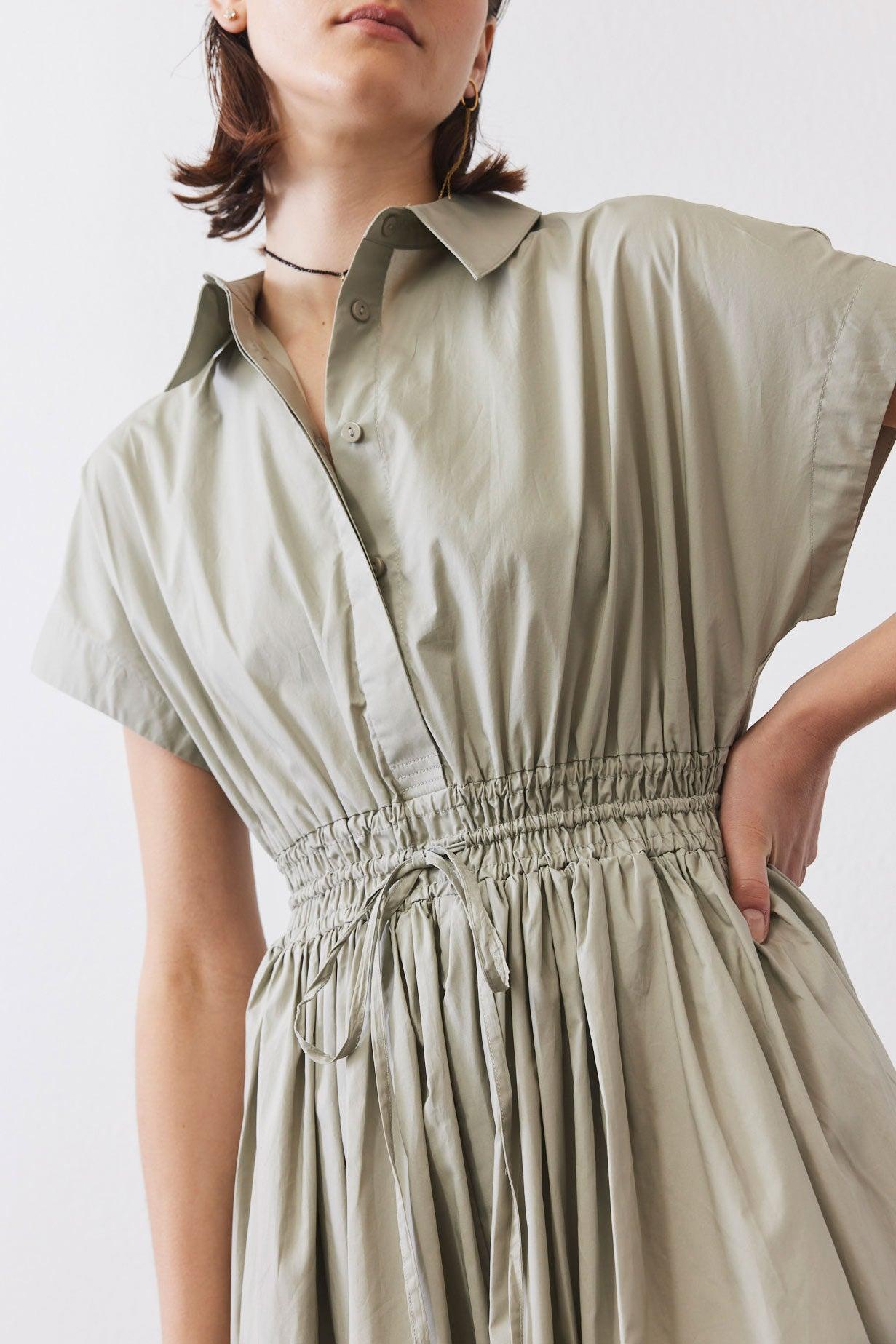 Cinched Waist Shirt Dress Product Image