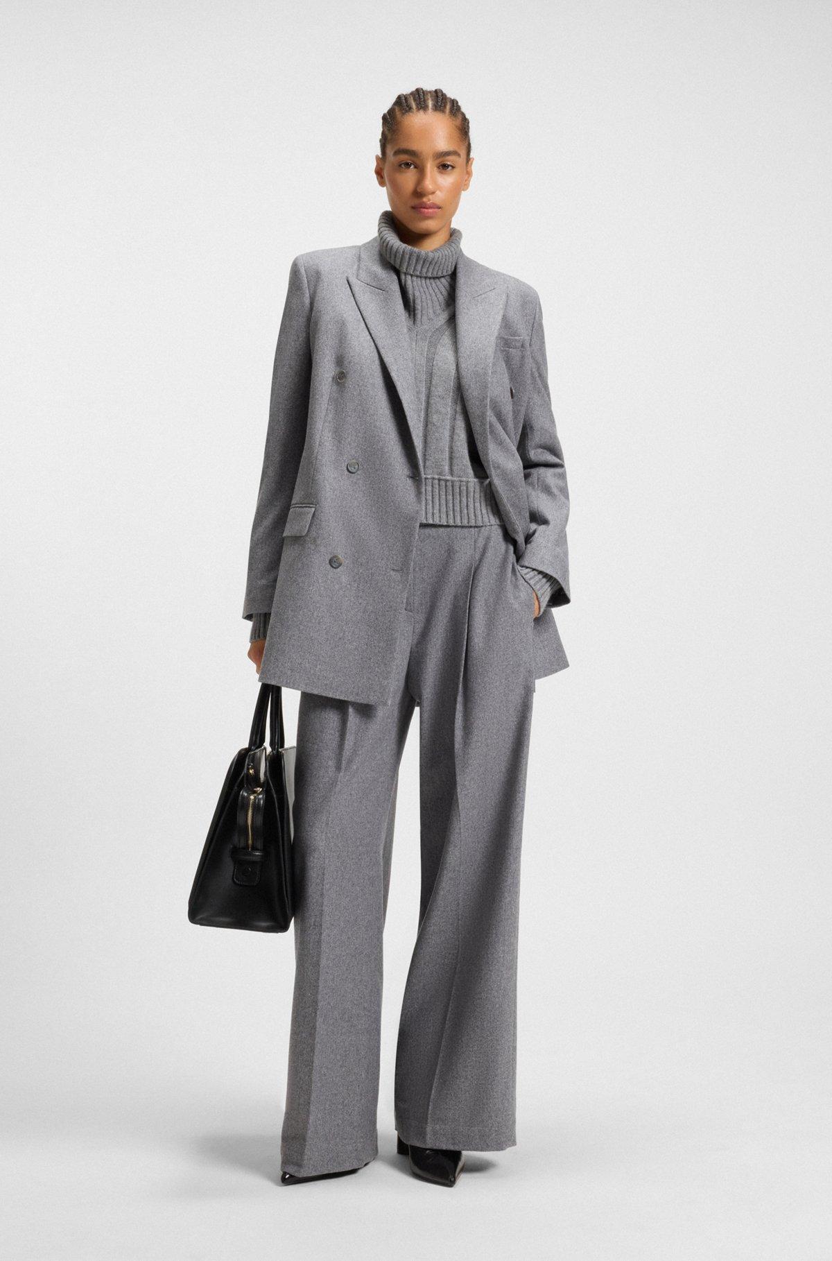 Rollneck sweater in virgin wool and cashmere Product Image