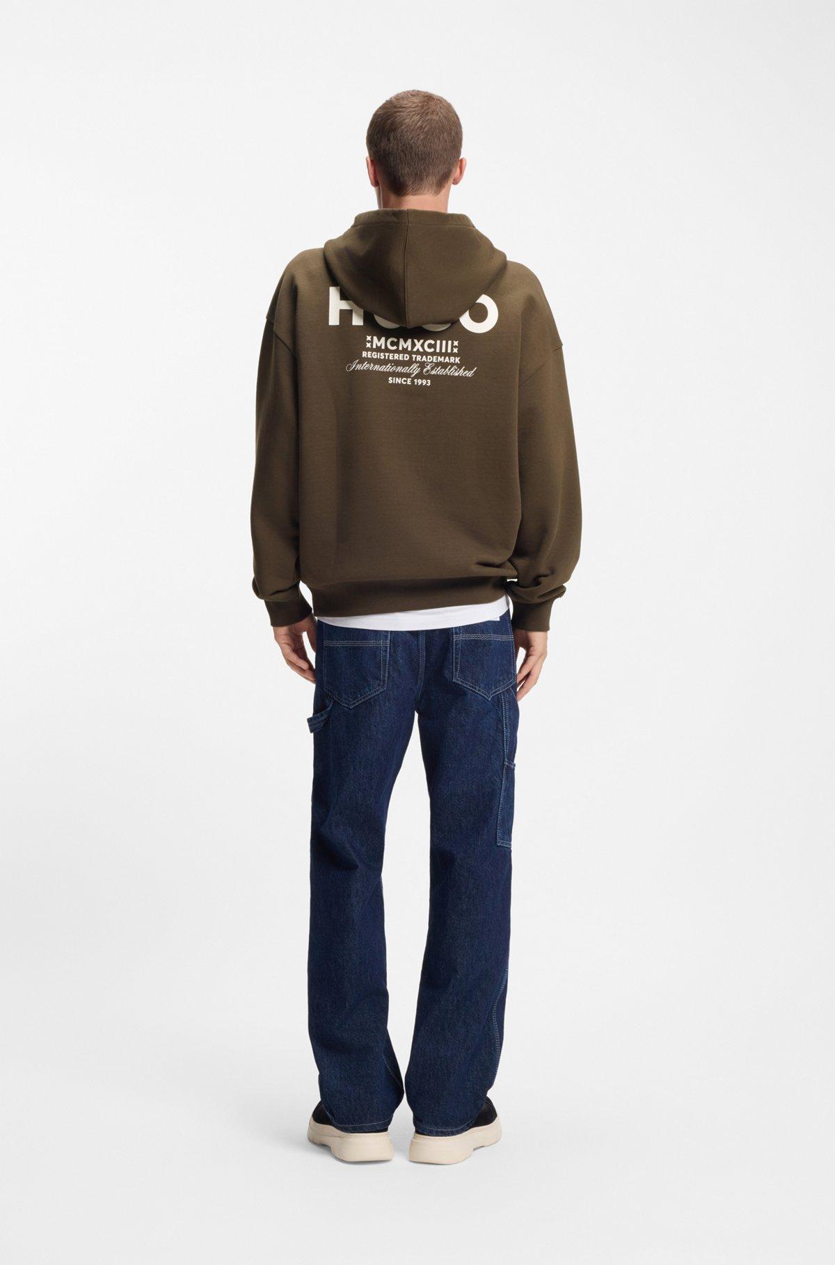 Logo-detail hoodie in cotton terry Product Image