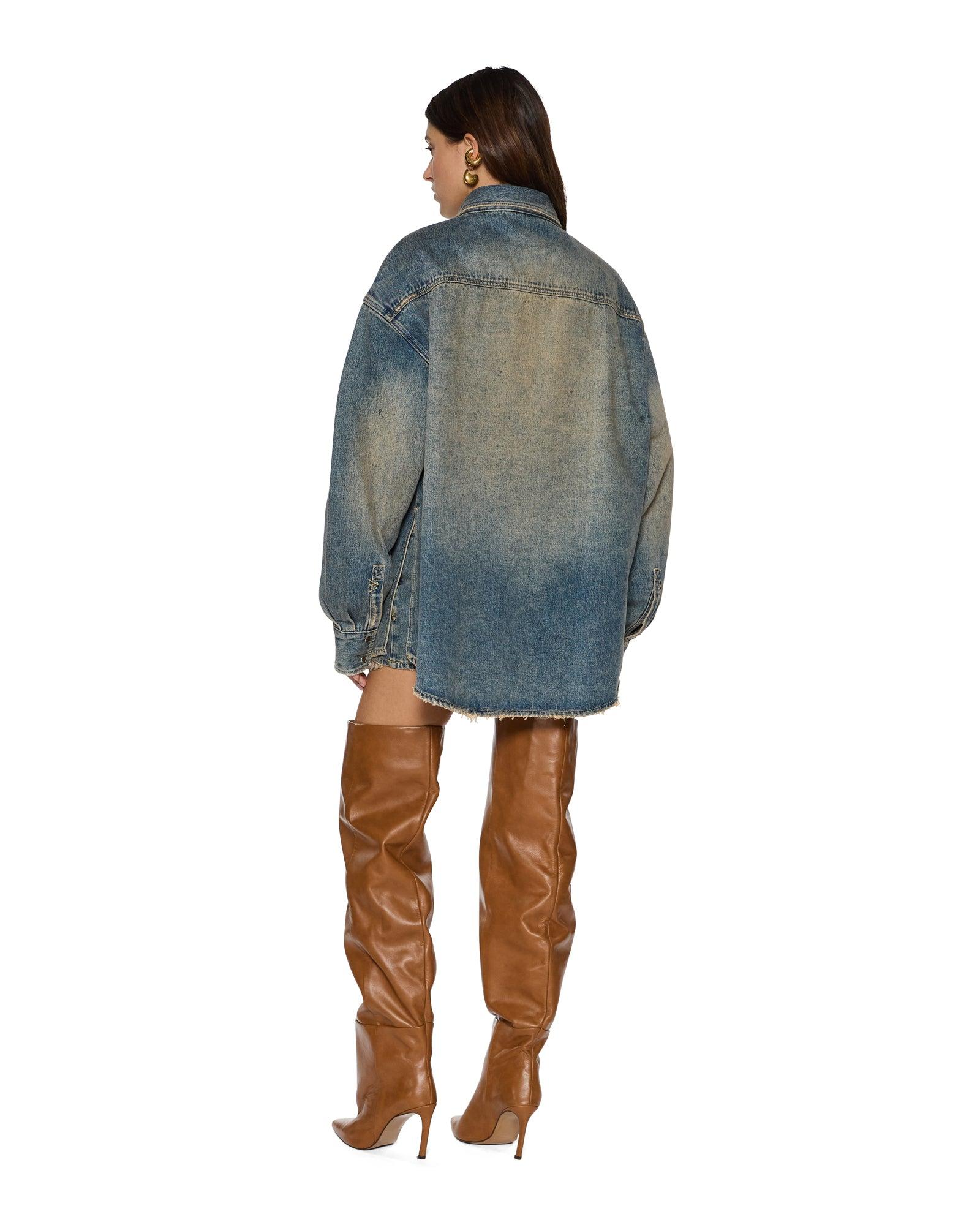 OVERSIZED LS SHIRT DUNE Female Product Image