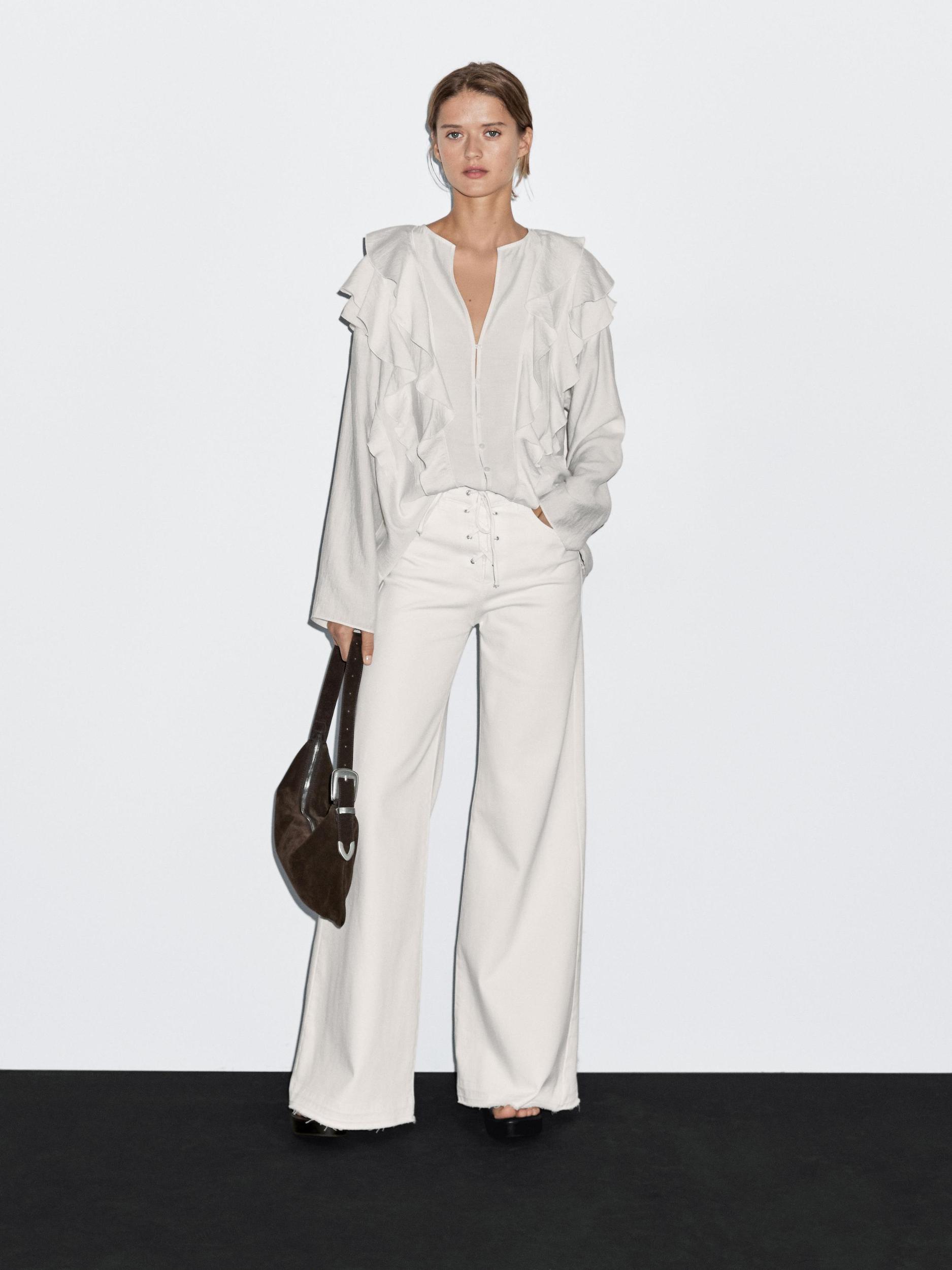 Flared high-waist jeans Product Image