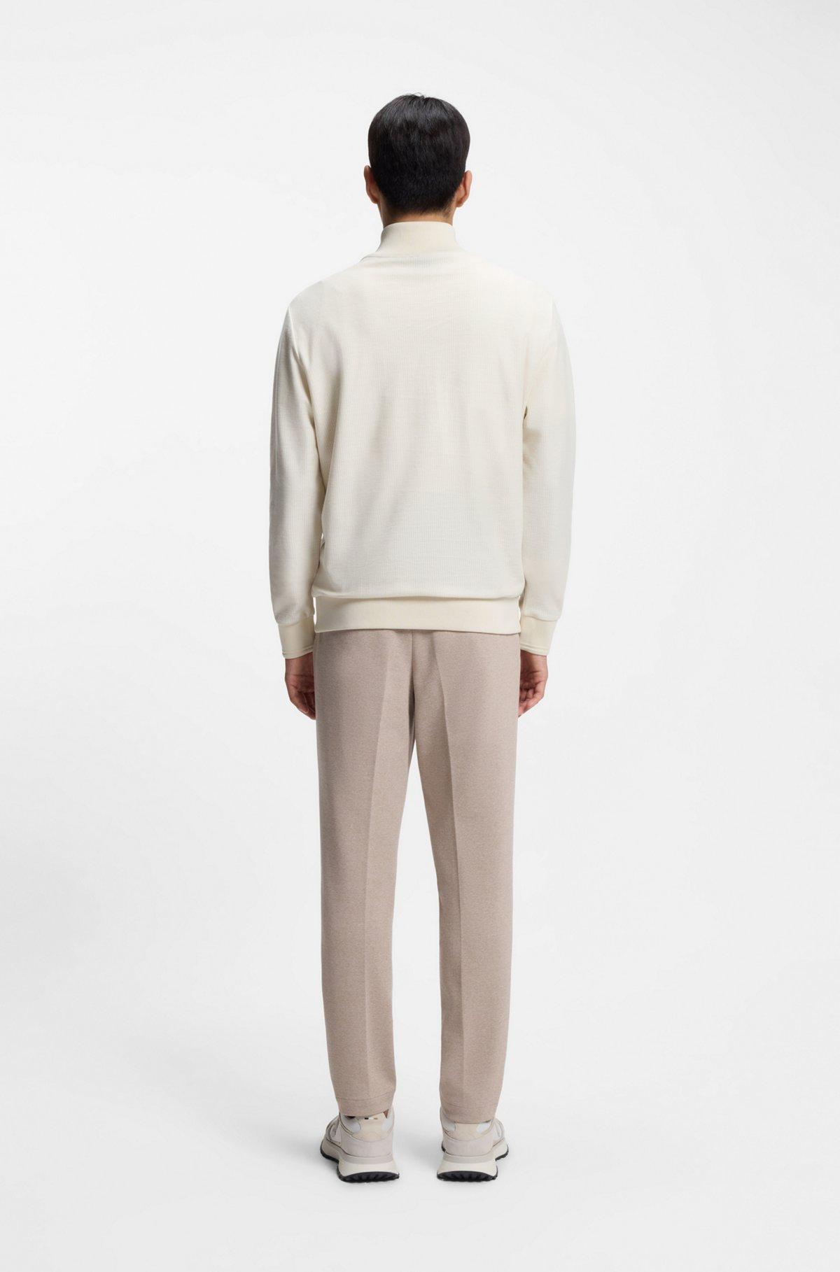 Quarter-zip sweatshirt in a cotton blend Product Image