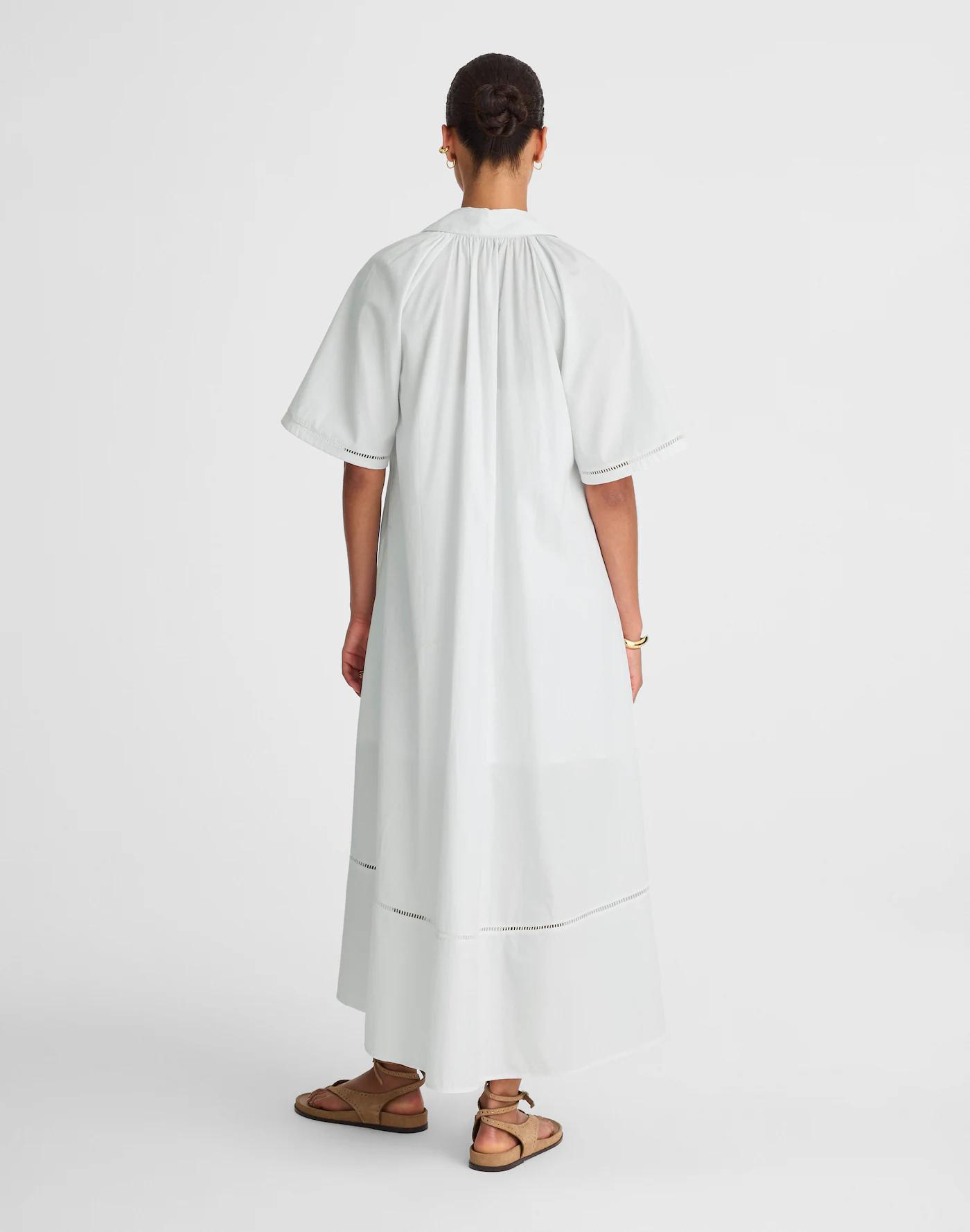 Poplin Splitneck Midi Shirtdress Product Image