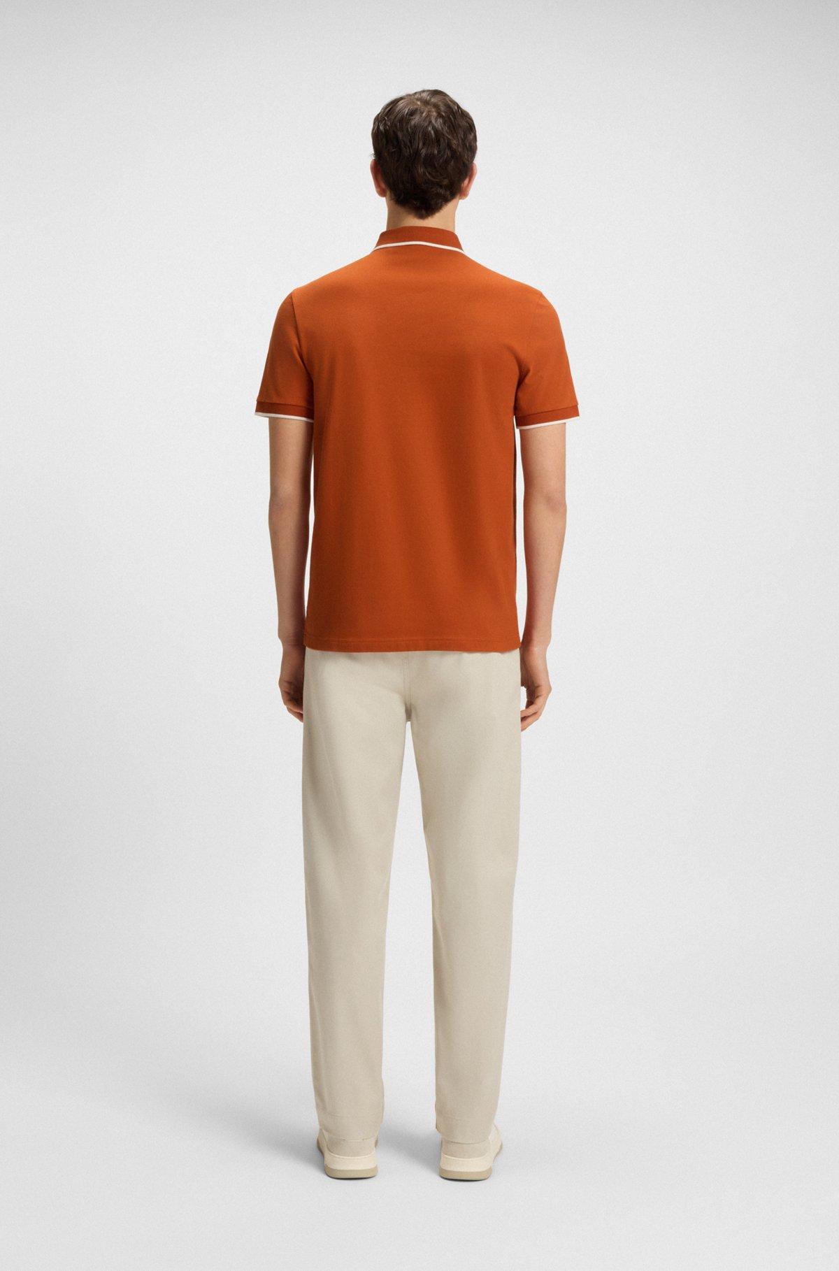 Cotton-piqué polo shirt with all-over print Product Image
