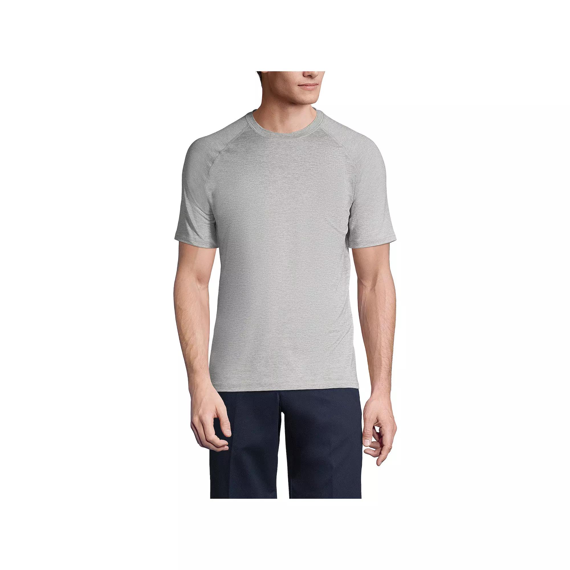 Men's Lands' End School Uniform Short Sleeve Active Tee,  Product Image