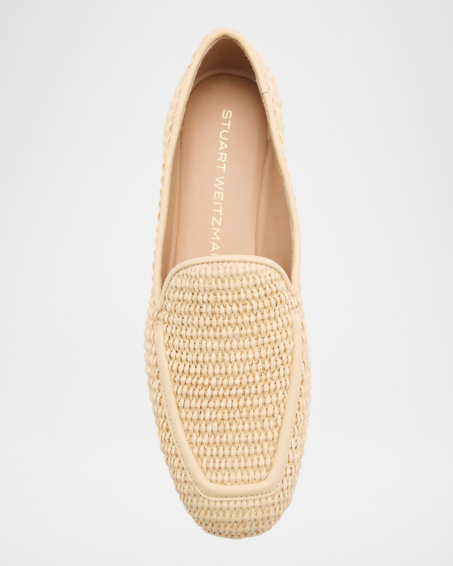 Lee Woven Raffia Slip-On Loafers Product Image