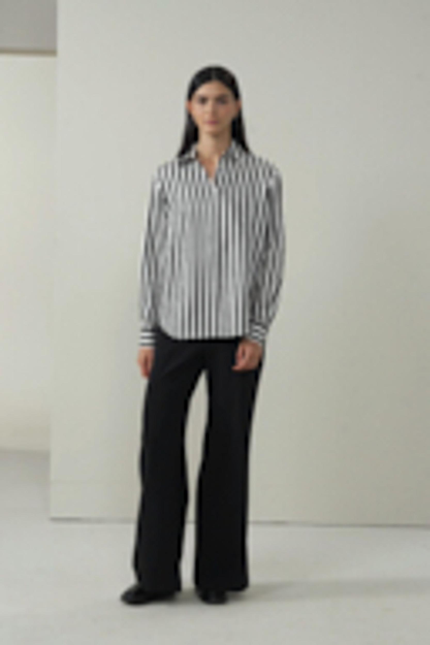 LILYSILK X LYDIA TOMLINSON Audrey Striped Shirt Product Image