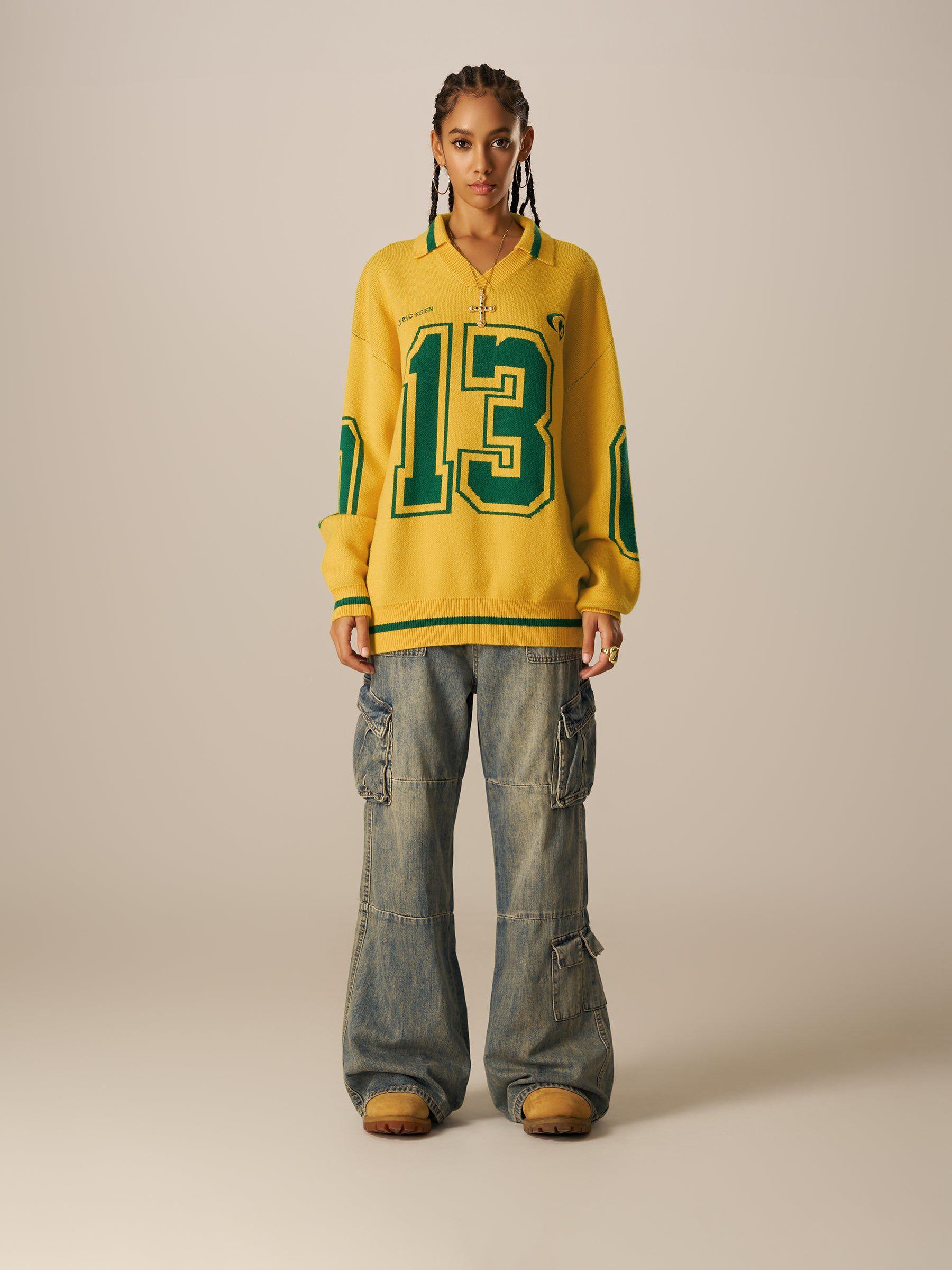 Aelfric Eden Number Graphic Polo Sweater Product Image