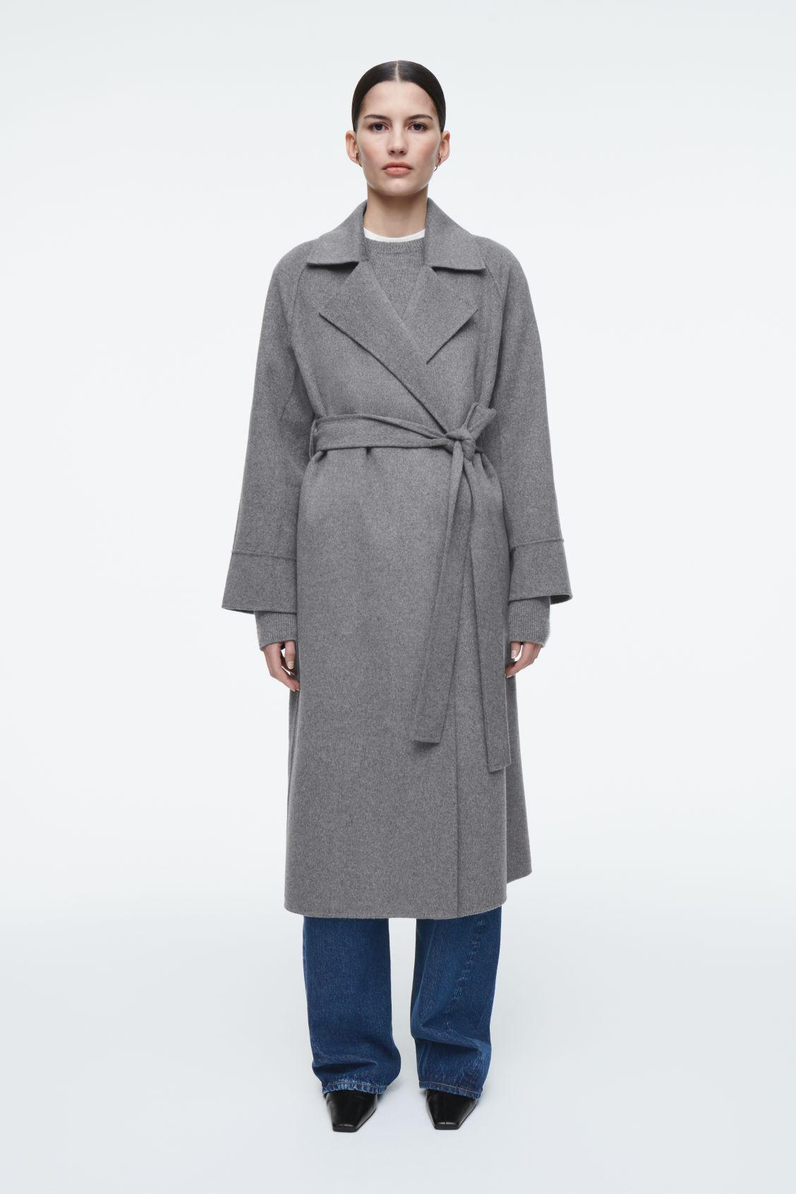 BELTED DOUBLE-FACED WOOL COAT Product Image