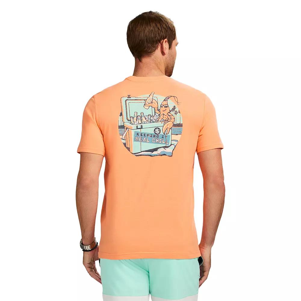 Men's IZOD Saltwater Soft Wash Short Sleeve Graphic Tee, Size: XXL, Red Lounge Product Image