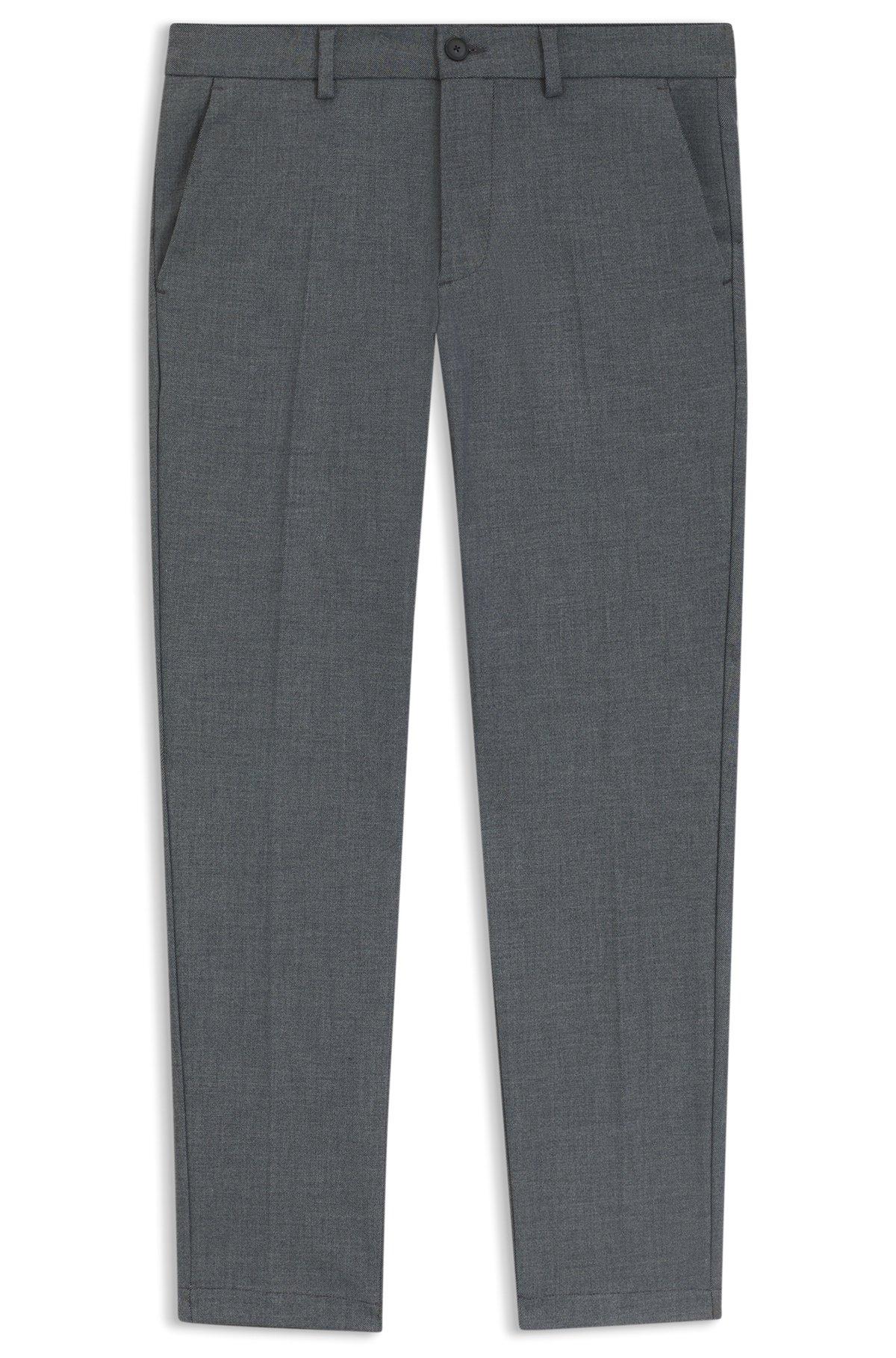 Slim-fit trousers in stain-repellent stretch dobby Product Image
