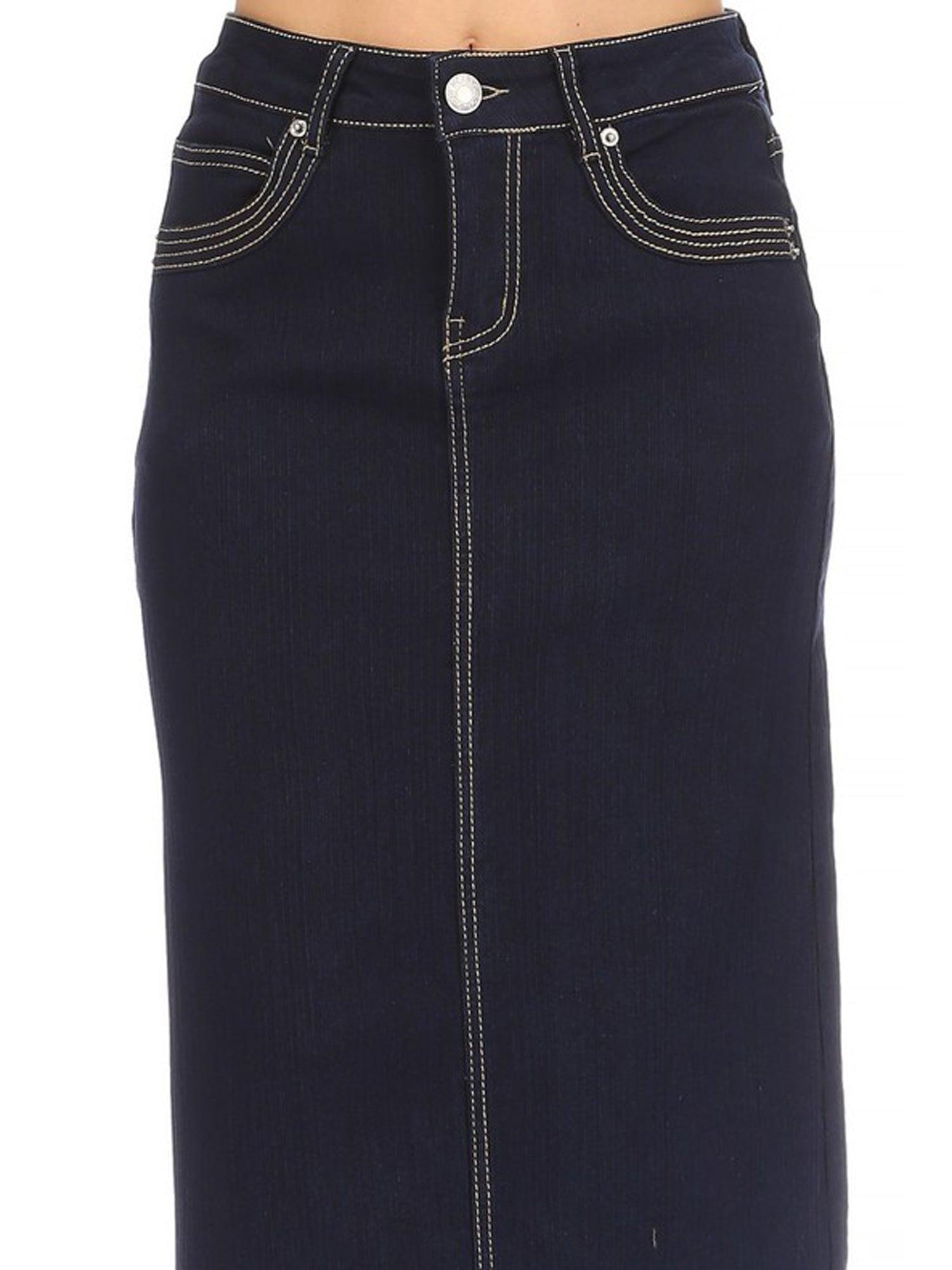 G-Gossip Apparel Denim Long Skirt Product Image