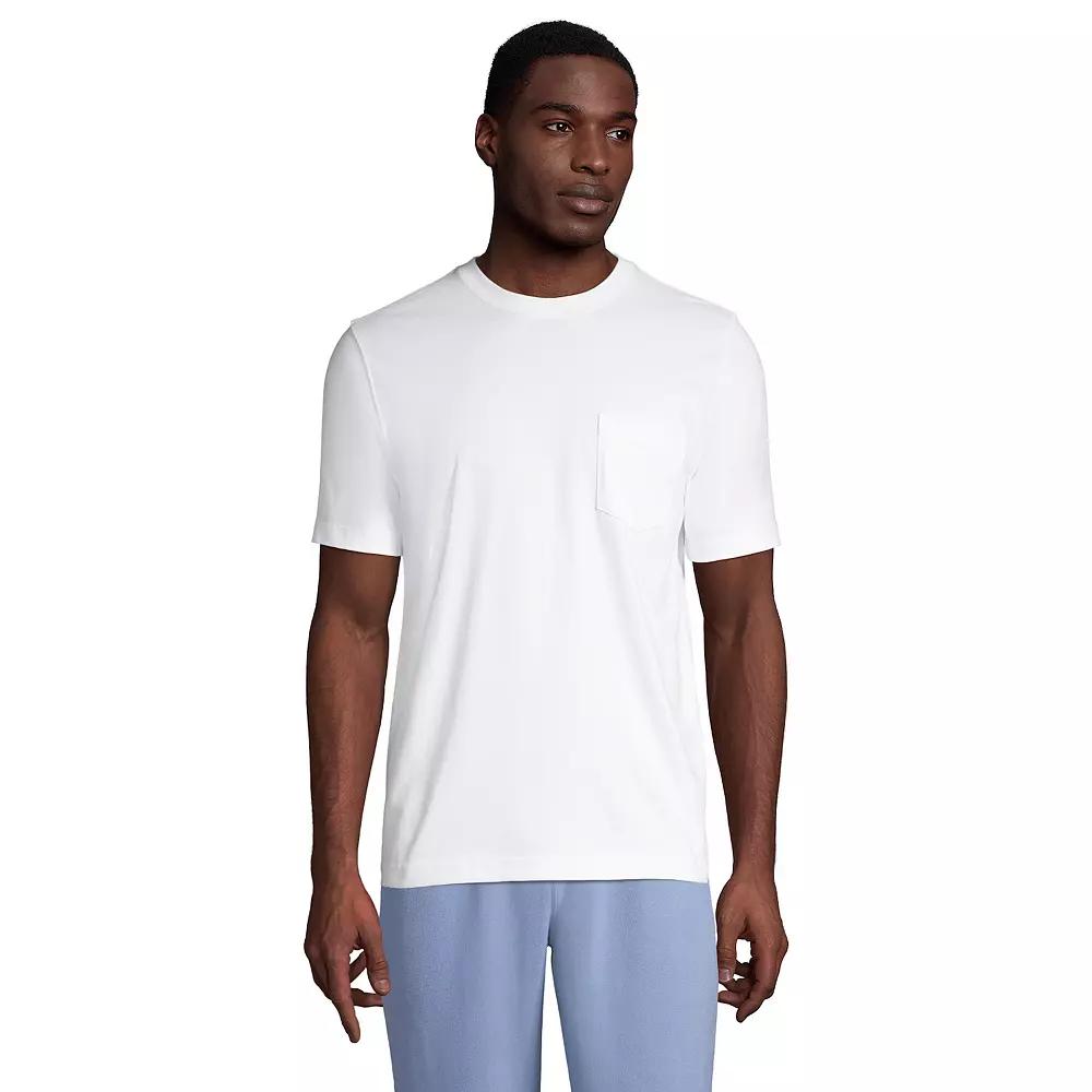 Big & Tall Lands' End Short Sleeve Super-T Pocket Tee, Men's,  Product Image